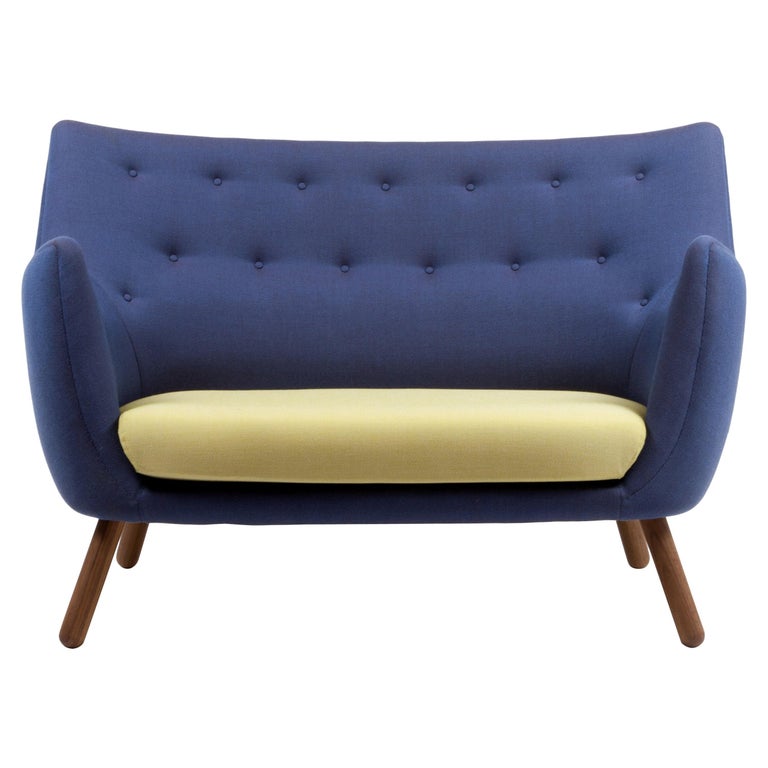 Finn Juhl Blue And Yellow Poet Sofa Walnut Rime 1941