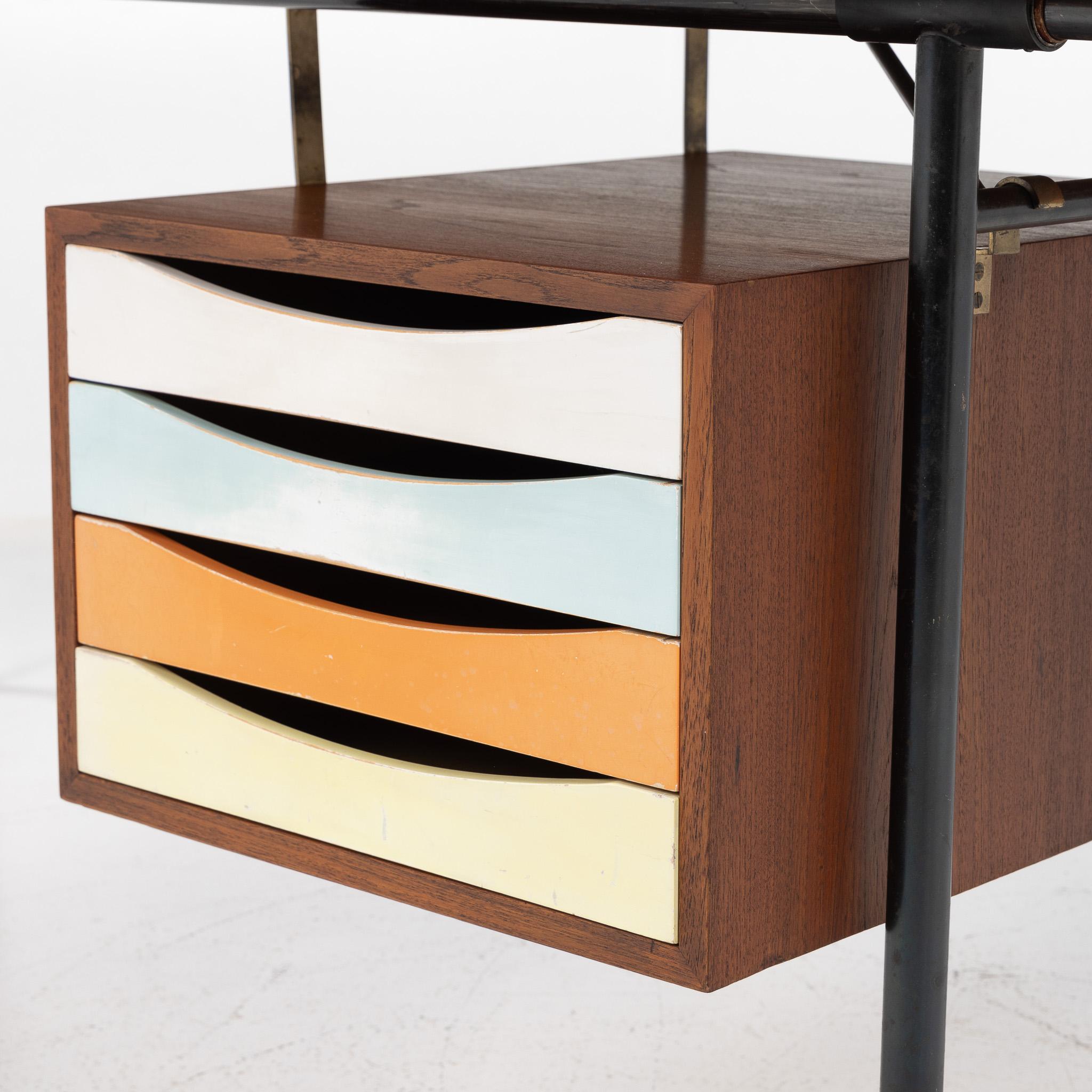Mid-Century Modern Rare 'Nyhavn' desk (model BO 69) in teak by Finn Juhl