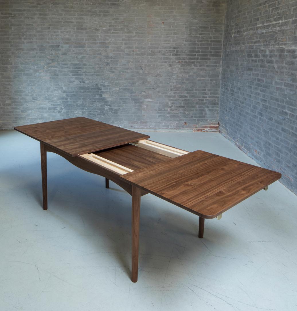 Contemporary Finn Juhl Borvirke Table Wood with Extensions Leaves