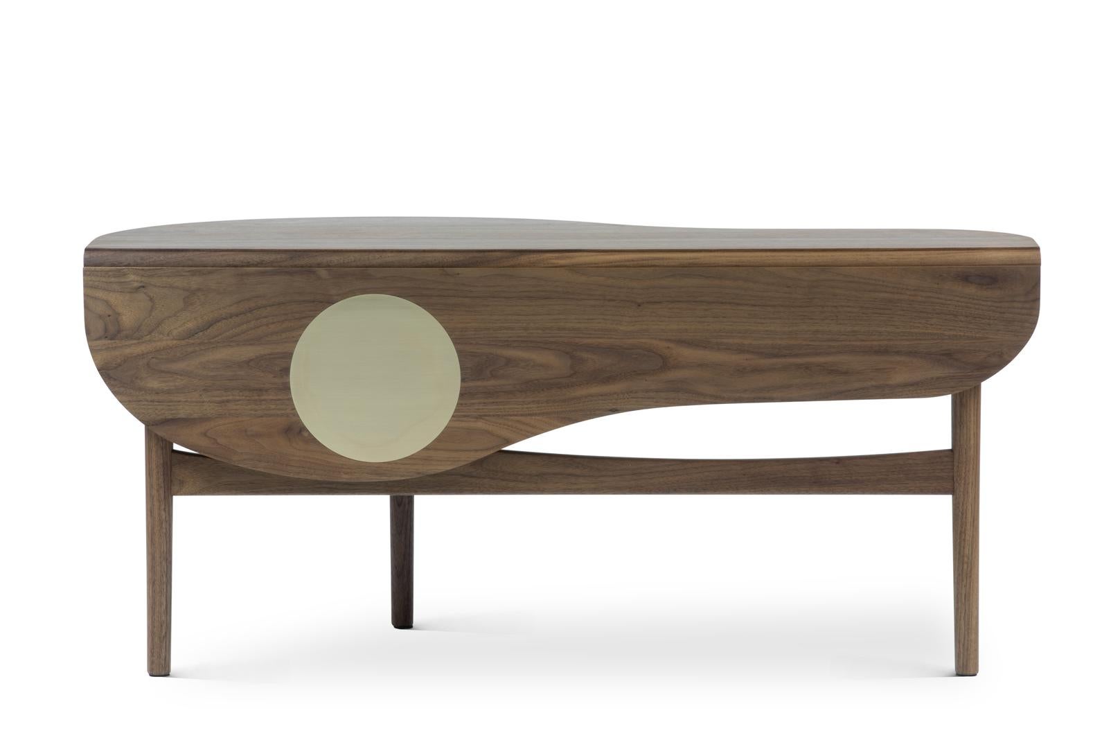 Modern Finn Juhl Butterfly Table Wood and Brass