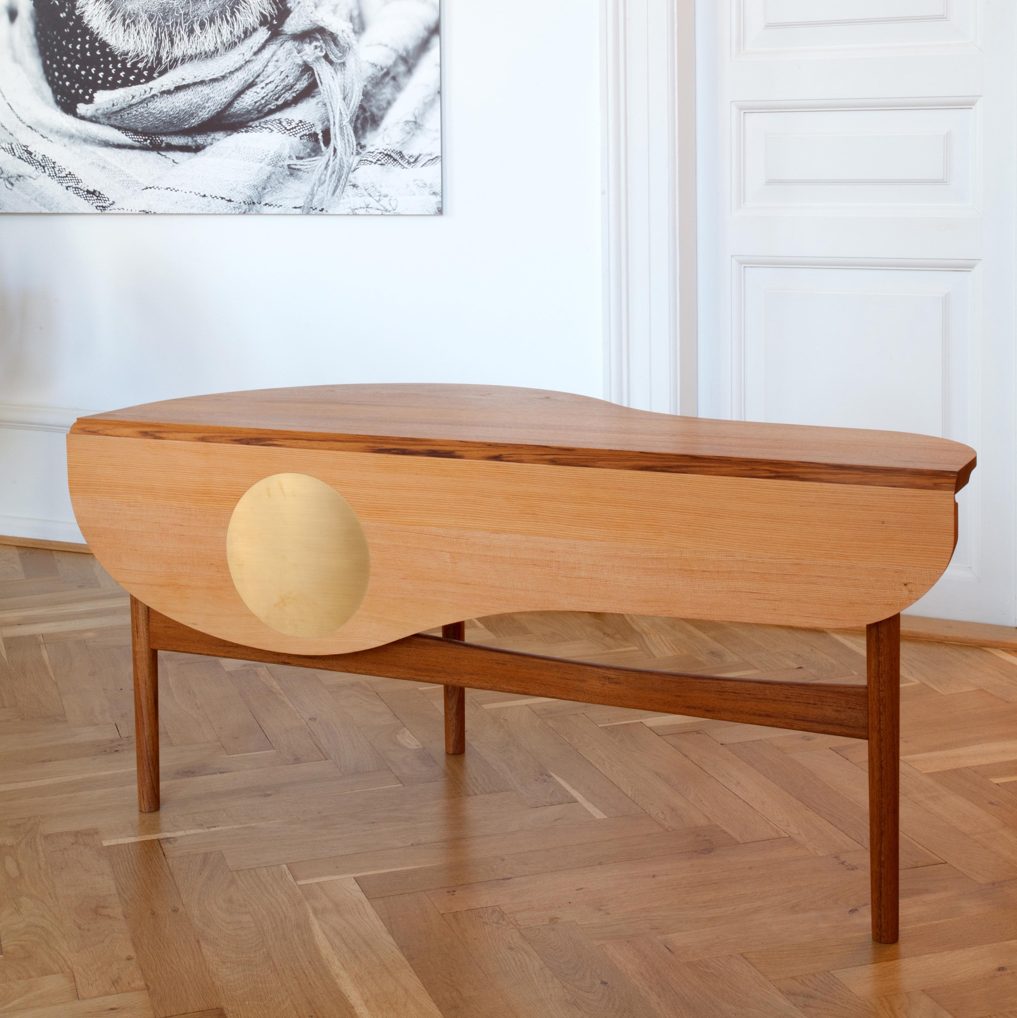 Danish Finn Juhl Butterfly Table Wood and Brass