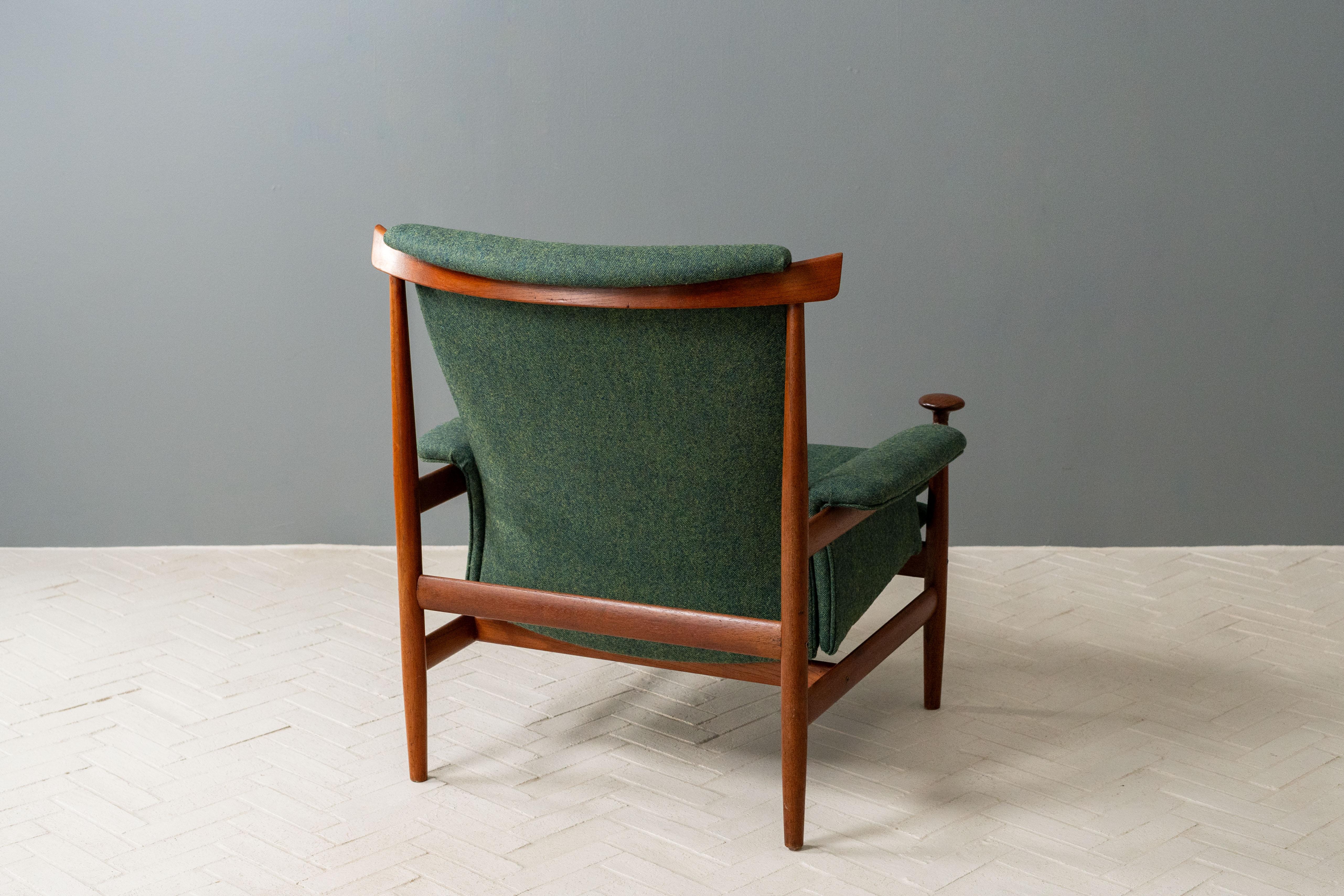 Mid-Century Modern Finn Juhl Bwana Lounge Chair & Ottoman For Sale