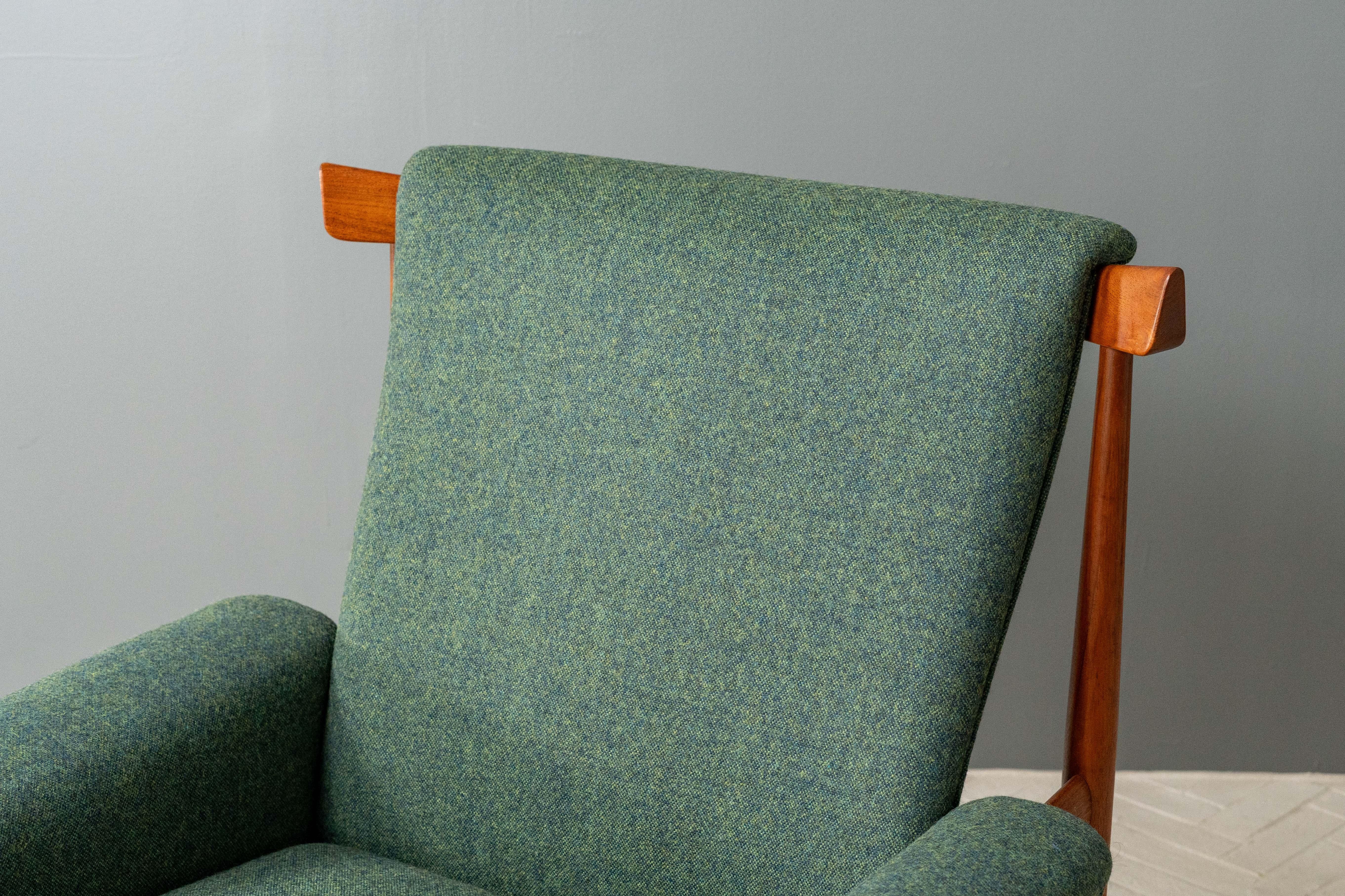 Danish Finn Juhl Bwana Lounge Chair & Ottoman For Sale