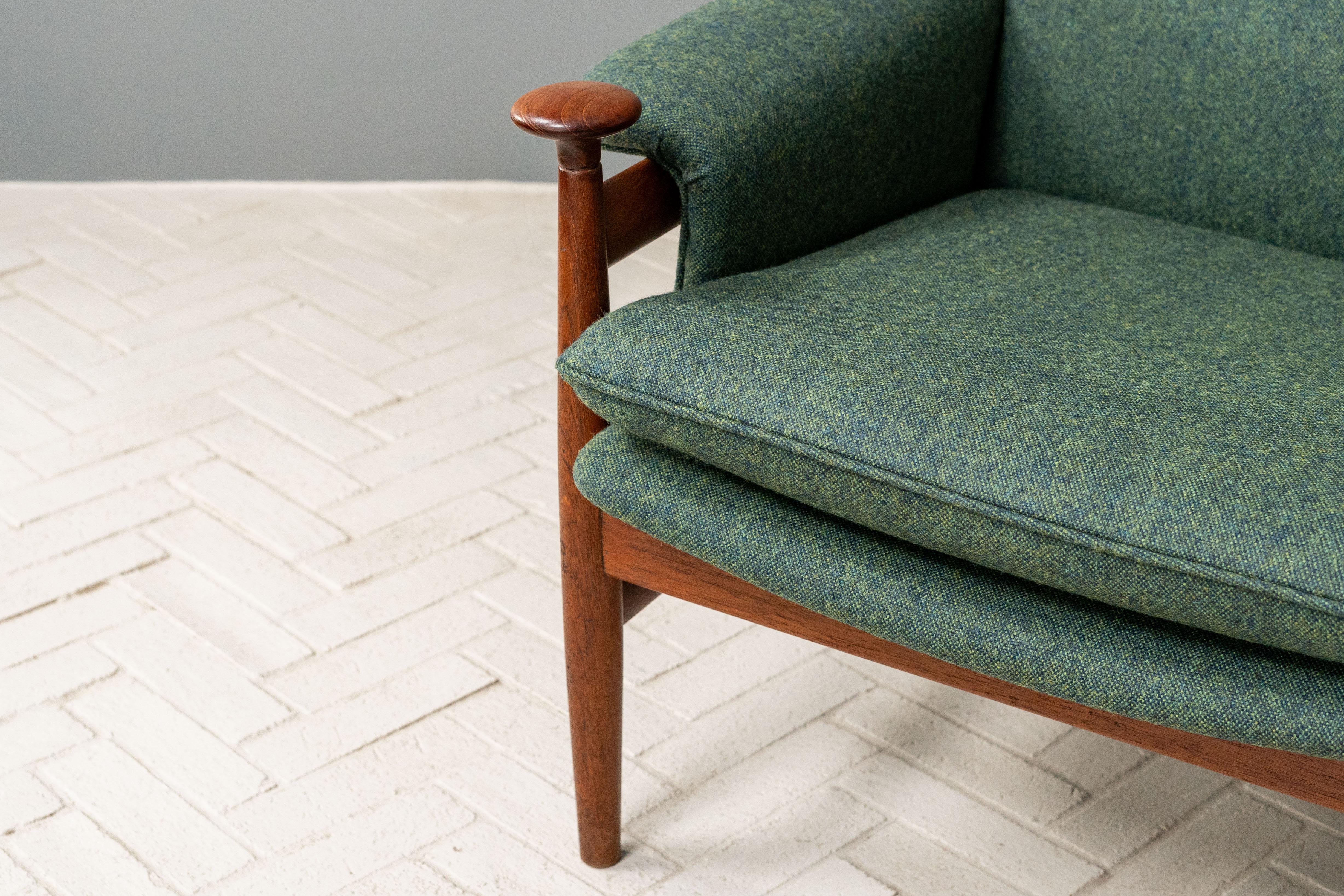 Mid-20th Century Finn Juhl Bwana Lounge Chair & Ottoman For Sale