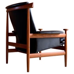 Finn Juhl "Bwana" Teak and Leather Lounge Armchair Model 152 by France 
Son