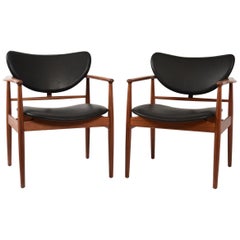 Finn Juhl by Niels Vodder, Pair of Armchairs, Model NV48