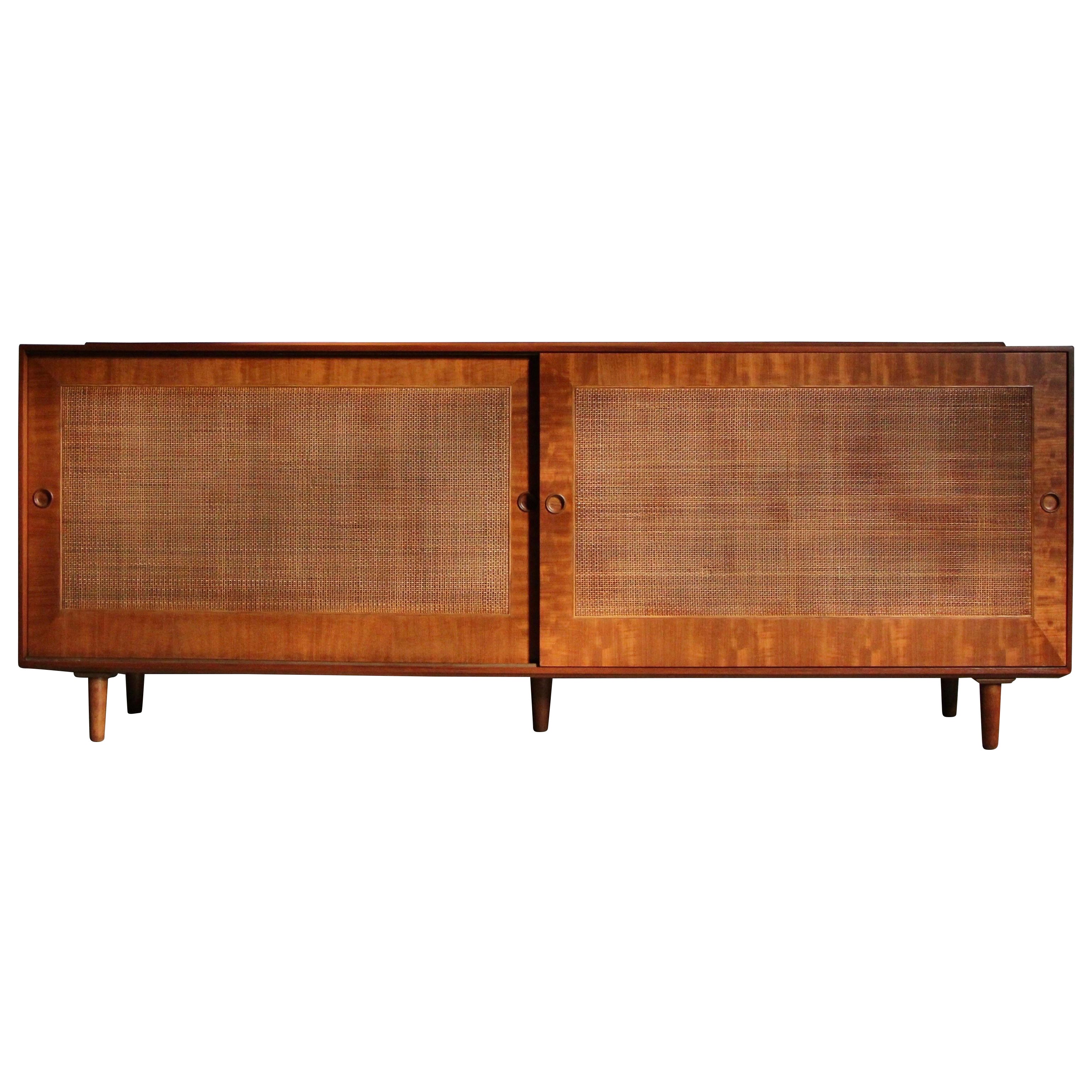 Finn Juhl Cane Front Credenza for Baker, 1950s