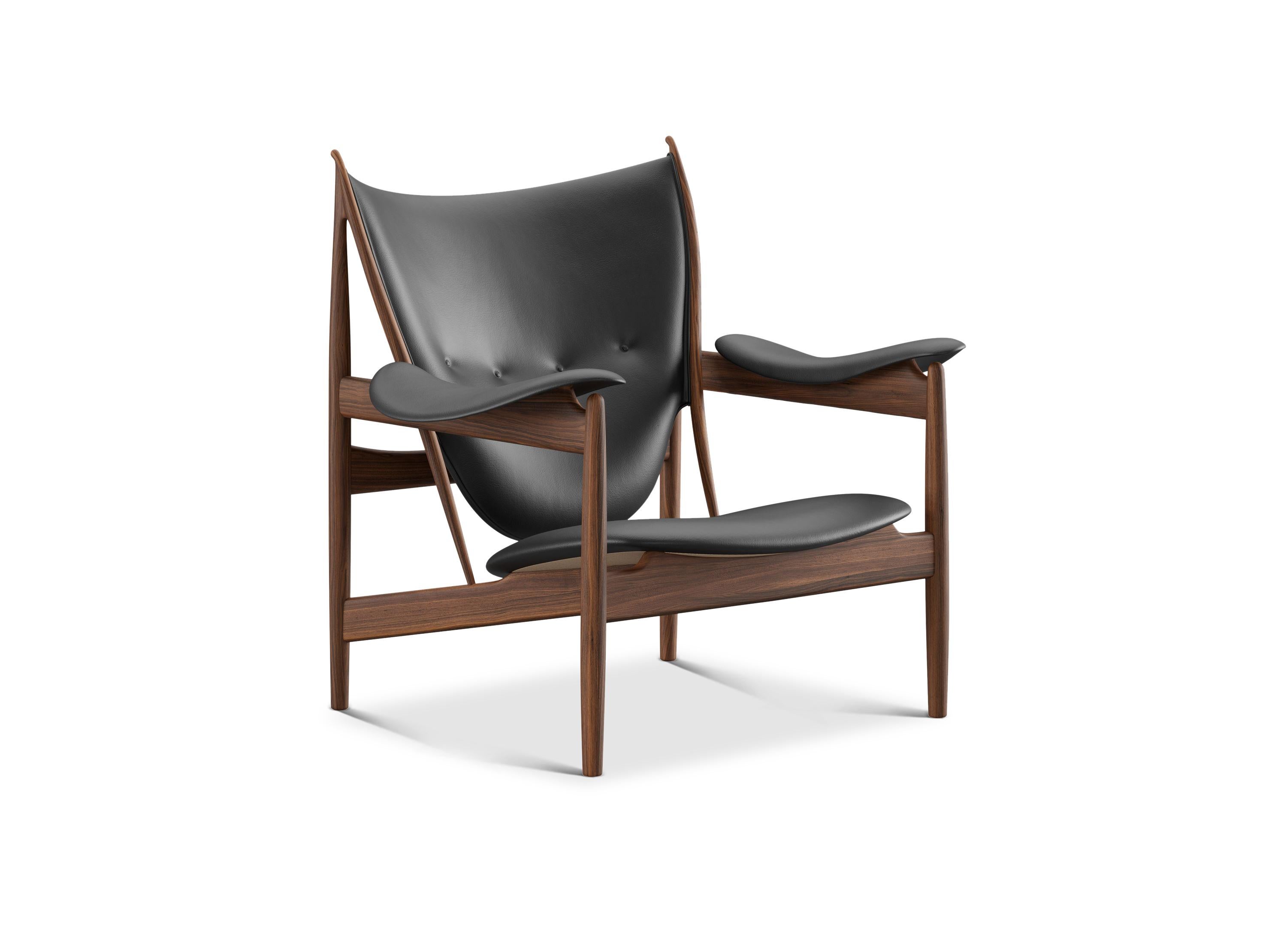 Moderno Finn Juhl Poltrona Chieftain Legno e pelle