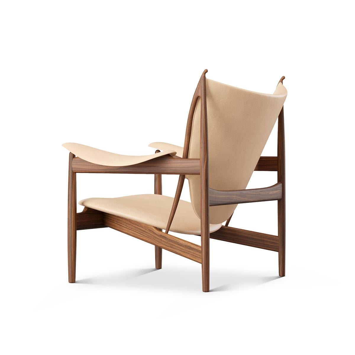 Moderno Finn Juhl Poltrona Chieftain Legno e pelle