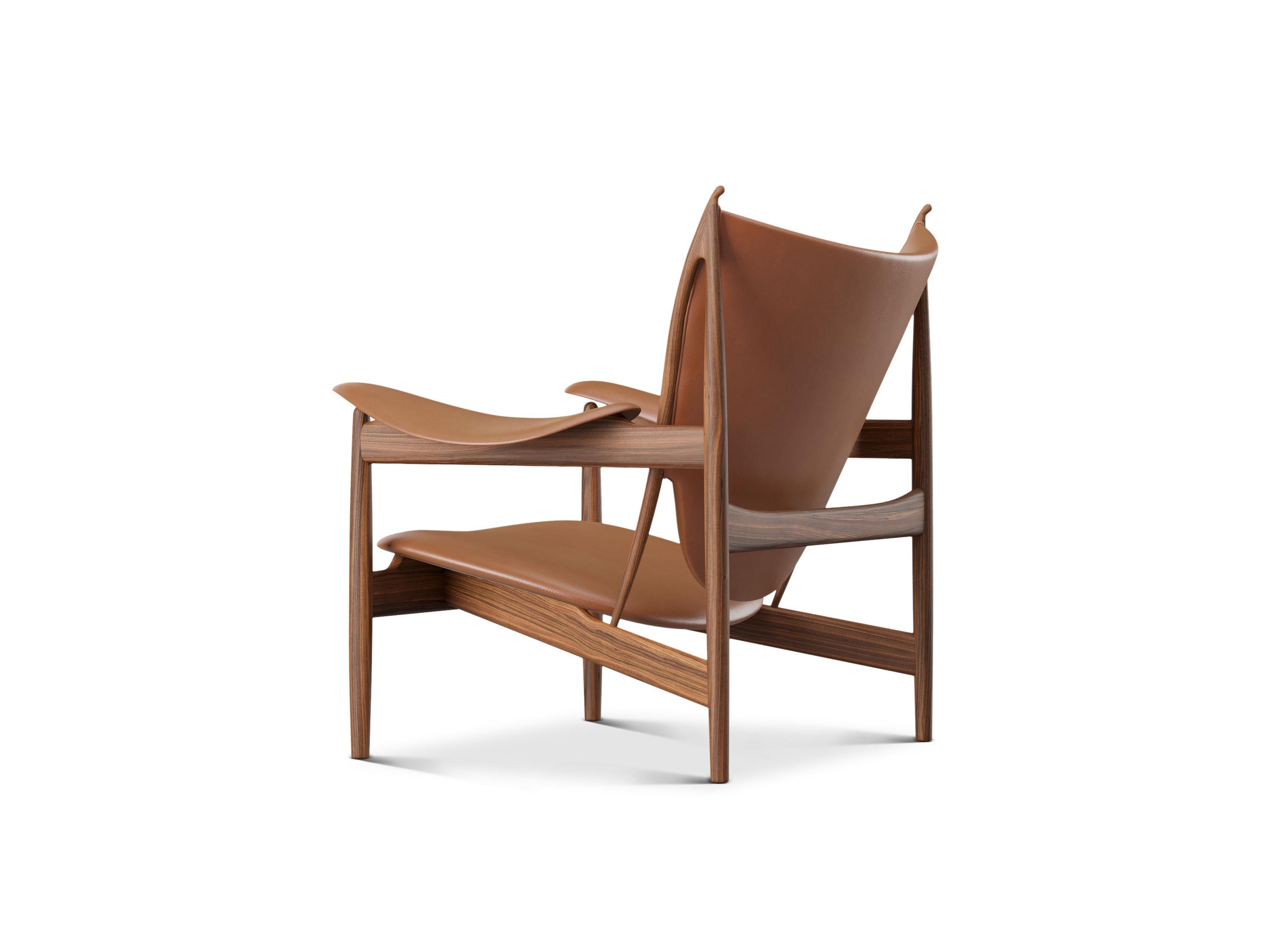 Finn Juhl Chieftain-Sessel aus Holz und Leder (Moderne) im Angebot