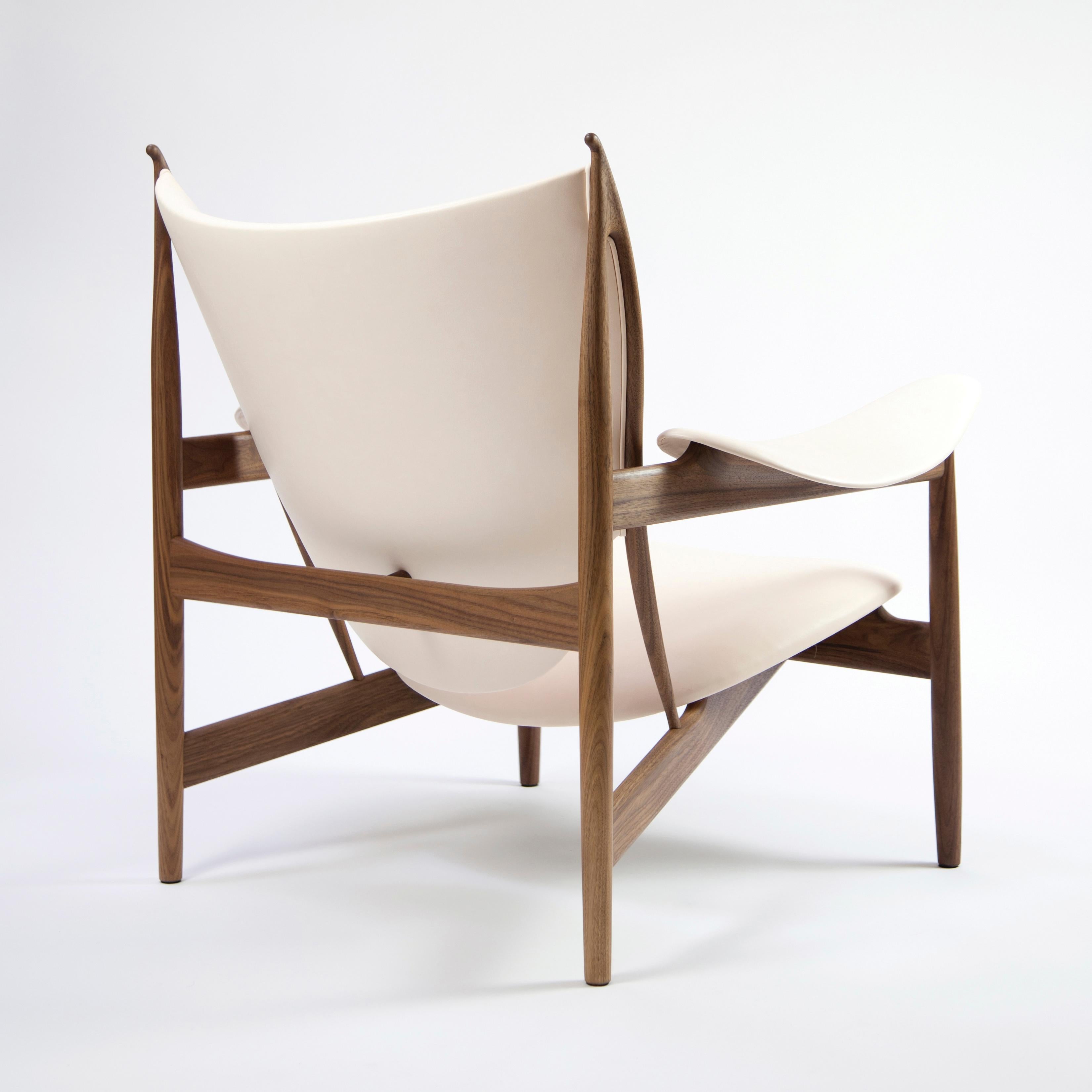 Modern Finn Juhl Chieftain Armchair, Wood and Leather