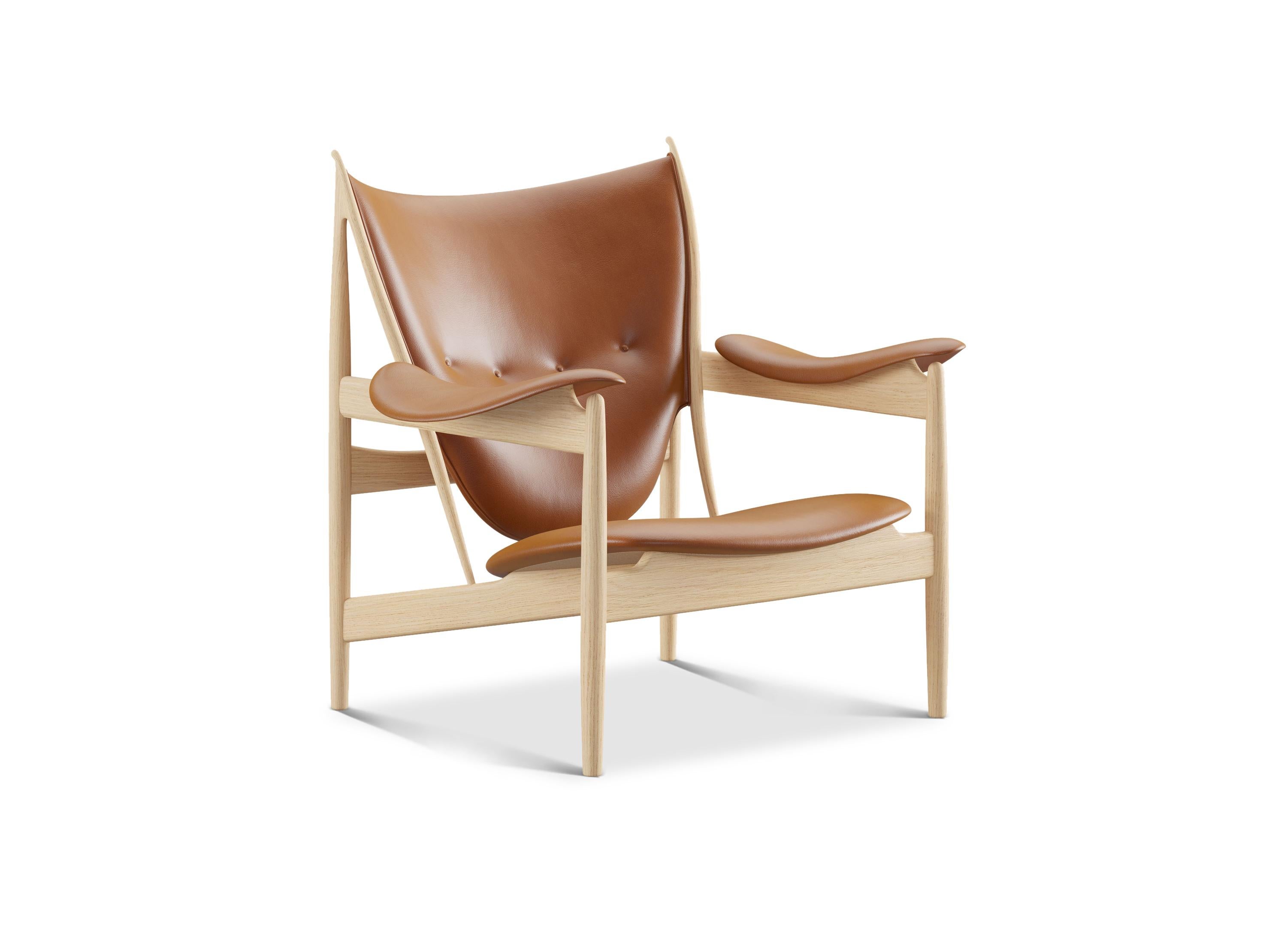 Danish Finn Juhl Chieftain Armchair Wood and Leather