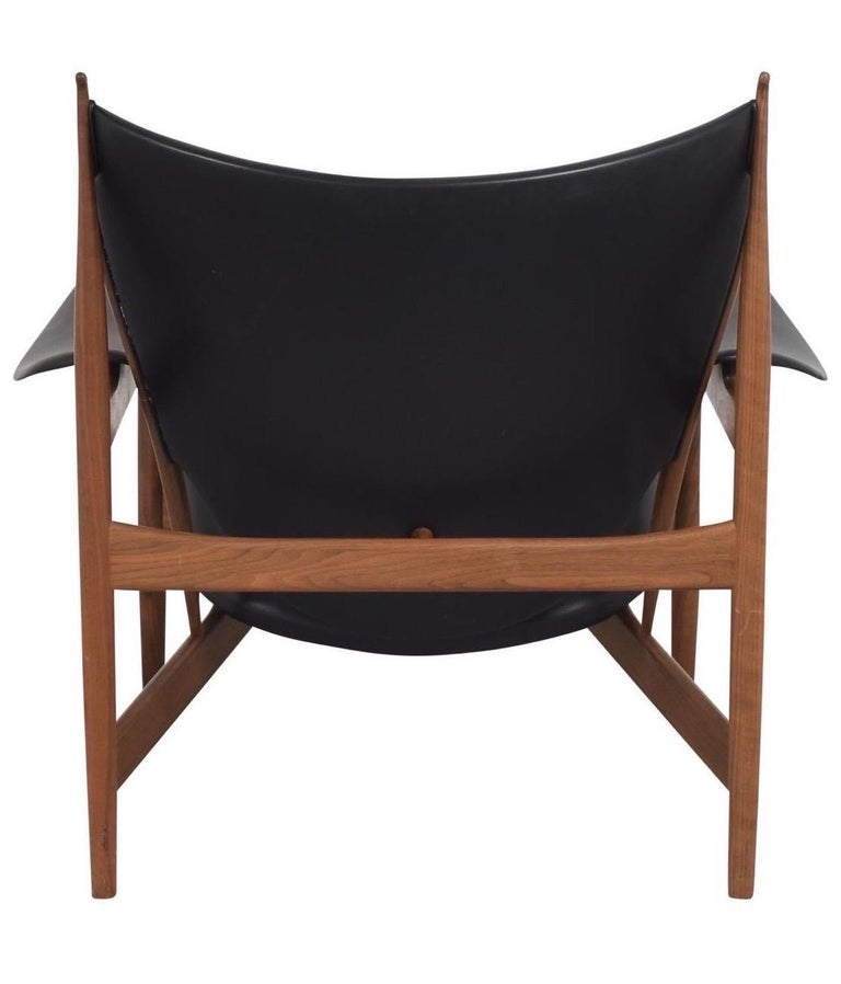 Finn Juhl Chieftain Chair, Black Leather, Walnut, 1949, Iconic Danish ...