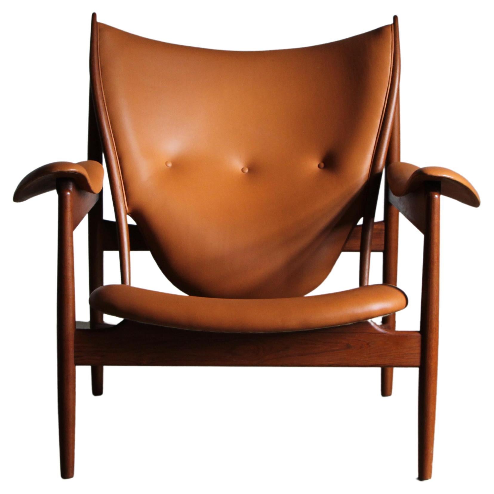 Finn Juhl "Chieftan" Chair by Niels Roth Andersen in Teak and Cognac