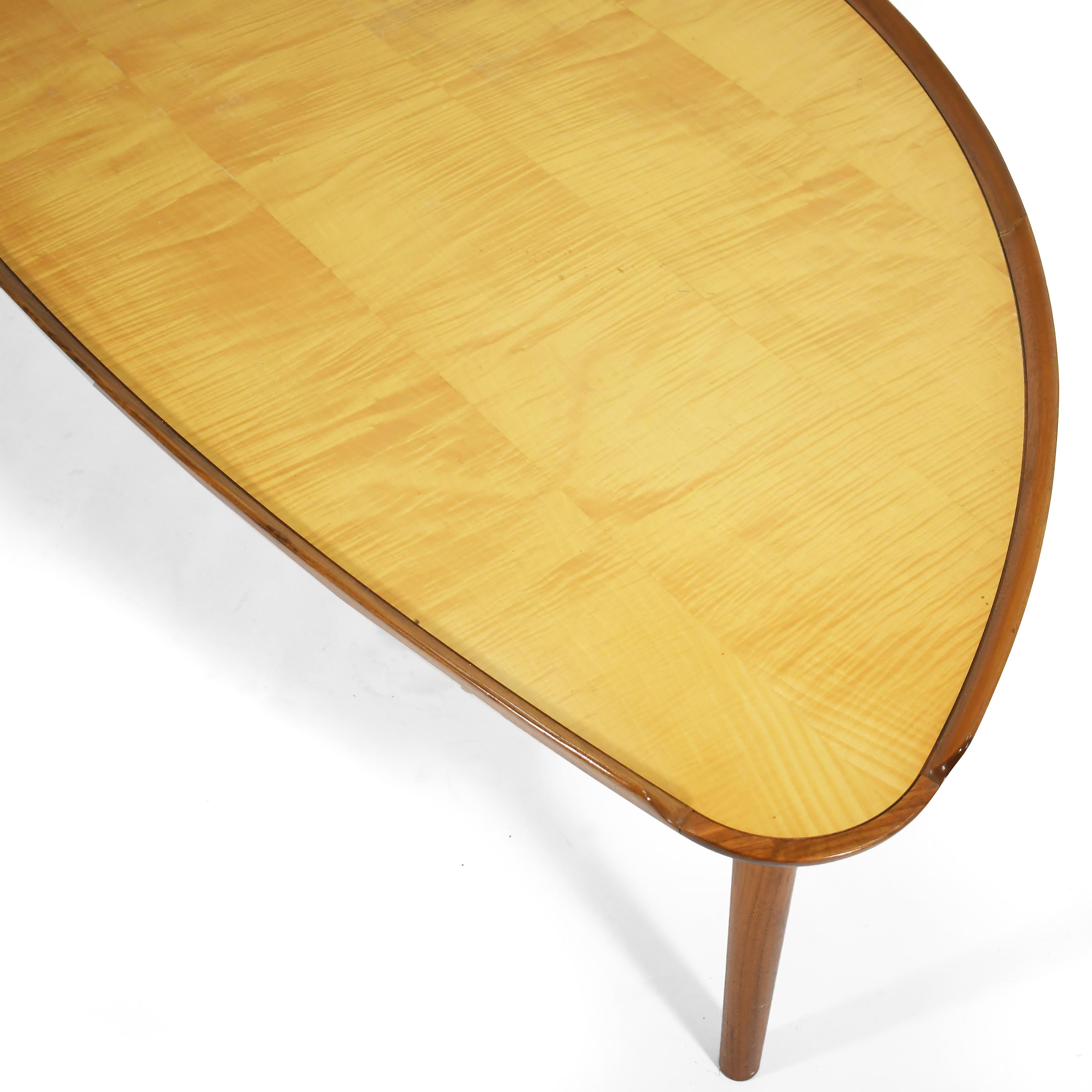 Sycamore Finn Juhl Coffee Table by Baker For Sale