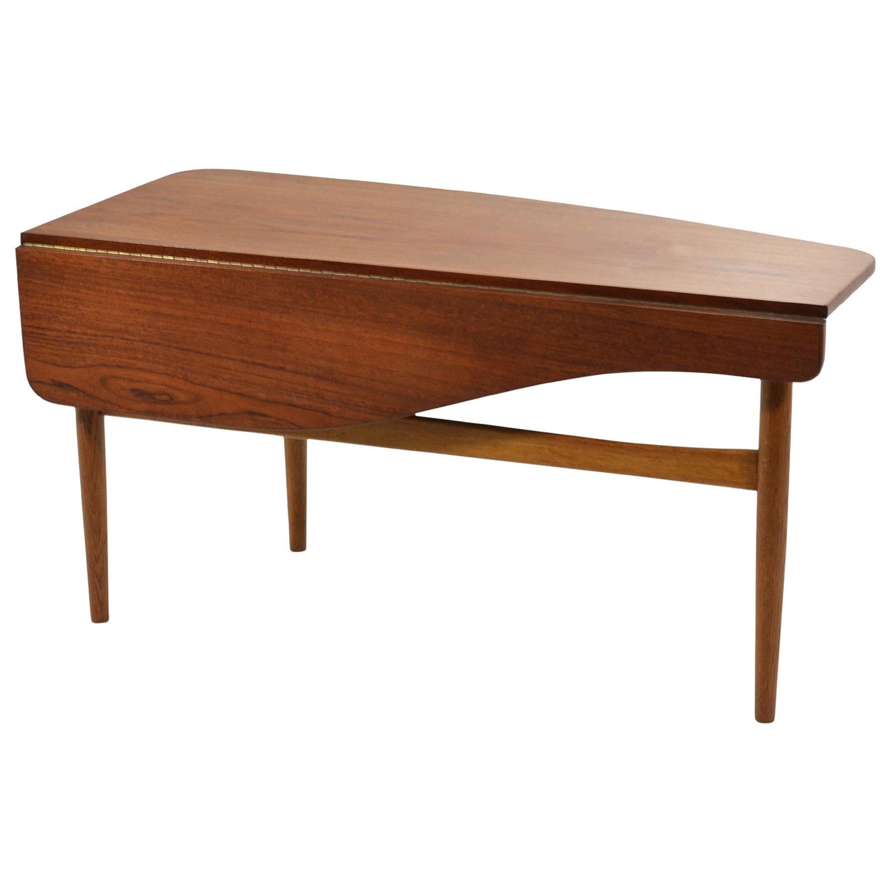 Finn Juhl Coffee Table with Drop-Leaf by Bovirke For Sale