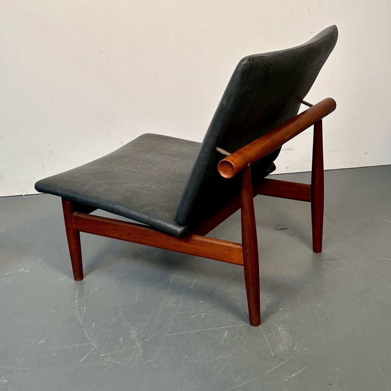 Finn Juhl Danish Mid-Century Modern Japan Lounge Chair and Ottoman, Daverkosen For Sale 6