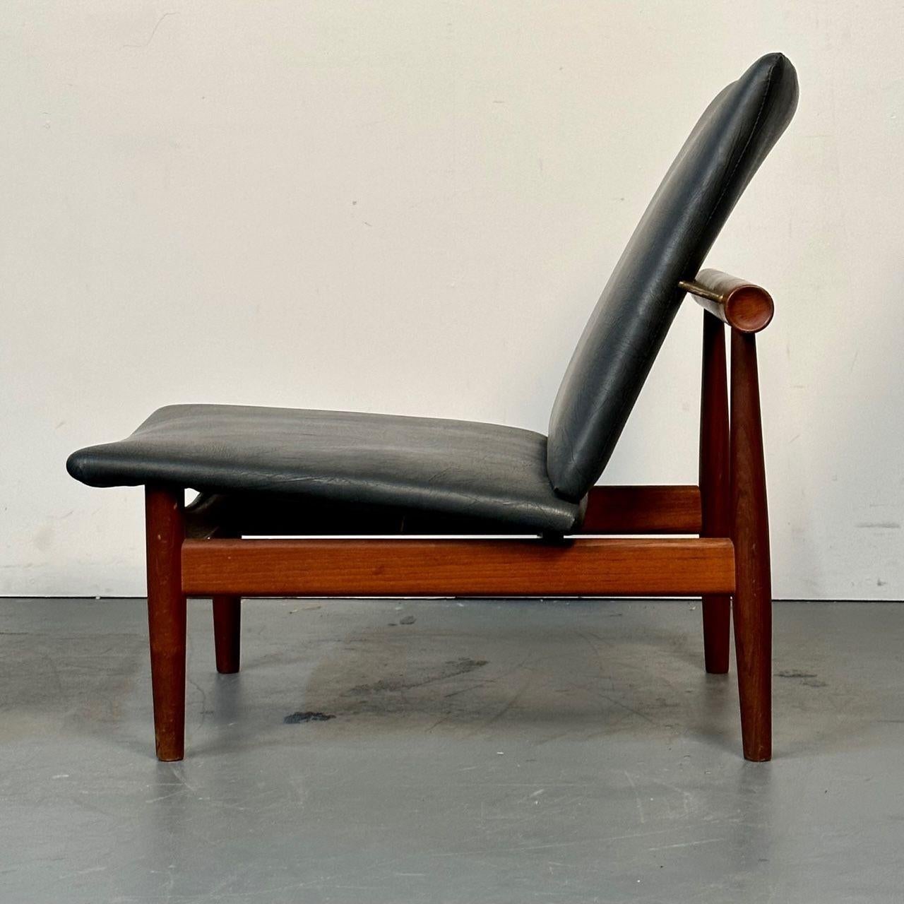 Finn Juhl Danish Mid-Century Modern Japan Lounge Chair and Ottoman, Daverkosen For Sale 7