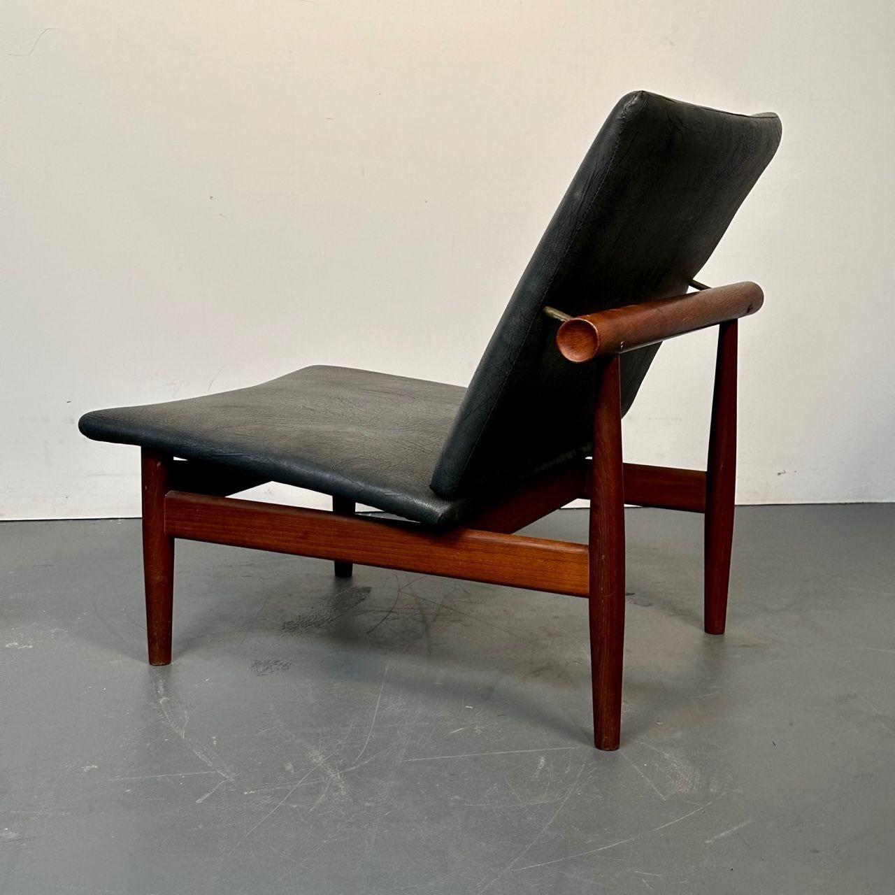 Finn Juhl Danish Mid-Century Modern Japan Lounge Chair and Ottoman, Daverkosen For Sale 12