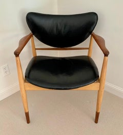 Finn Juhl Danish Mid-Century Modern Rare Maple, Walnut #48 Chair Niels Vodder
