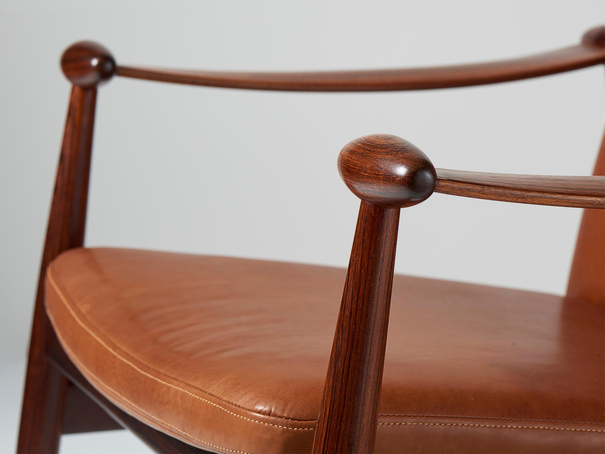 Finn Juhl Danish Rosewood Spade Chair, circa 1960s 3