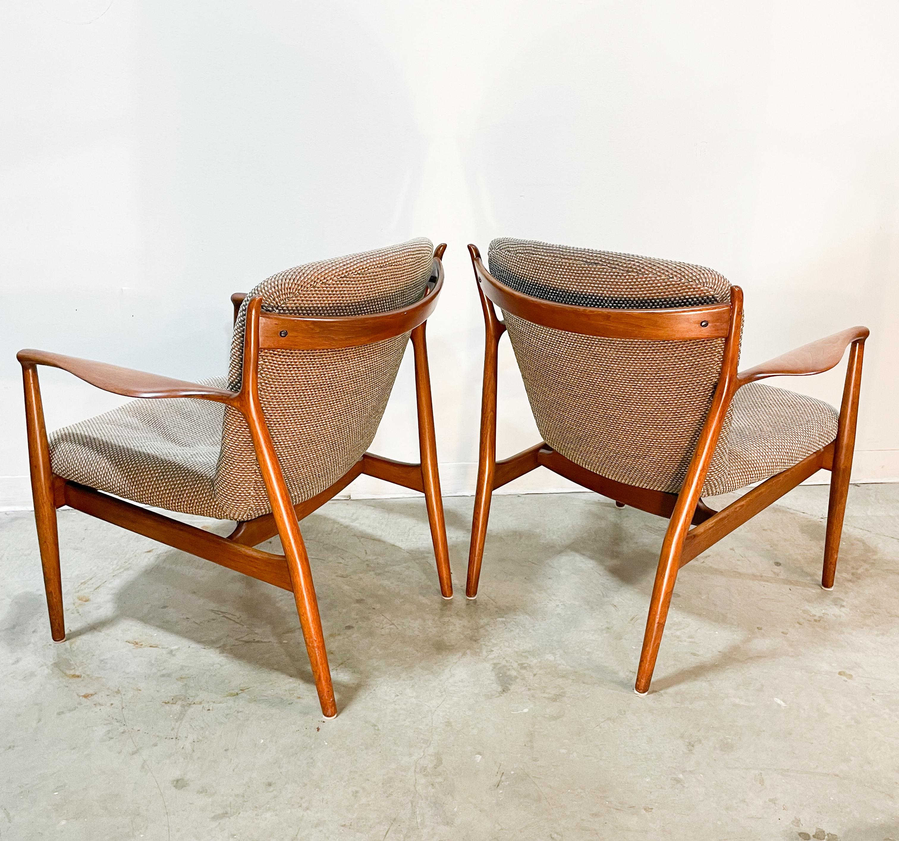 Finn Juhl Delegate Chairs by Baker, 1950s In Good Condition In Kalamazoo, MI