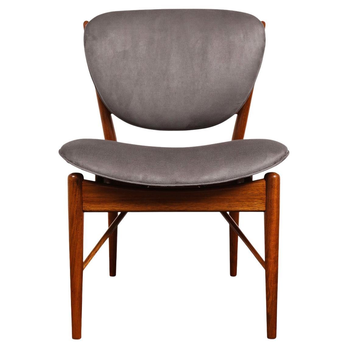 Finn Juhl for Baker Furniture Teak and Cane Dining Chairs, Set of Four