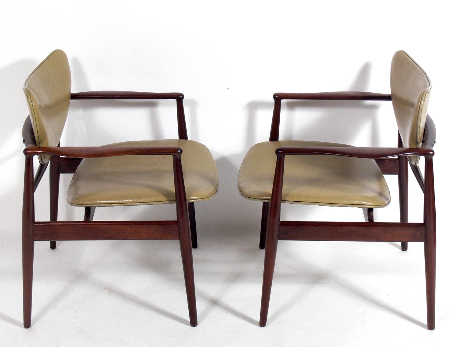 Leather Finn Juhl Dining Chairs