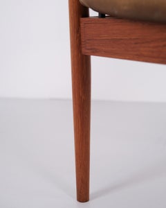 Finn Juhl Diplomat Armchair in Teak & Patinated Leather for France & Søn, 1960s