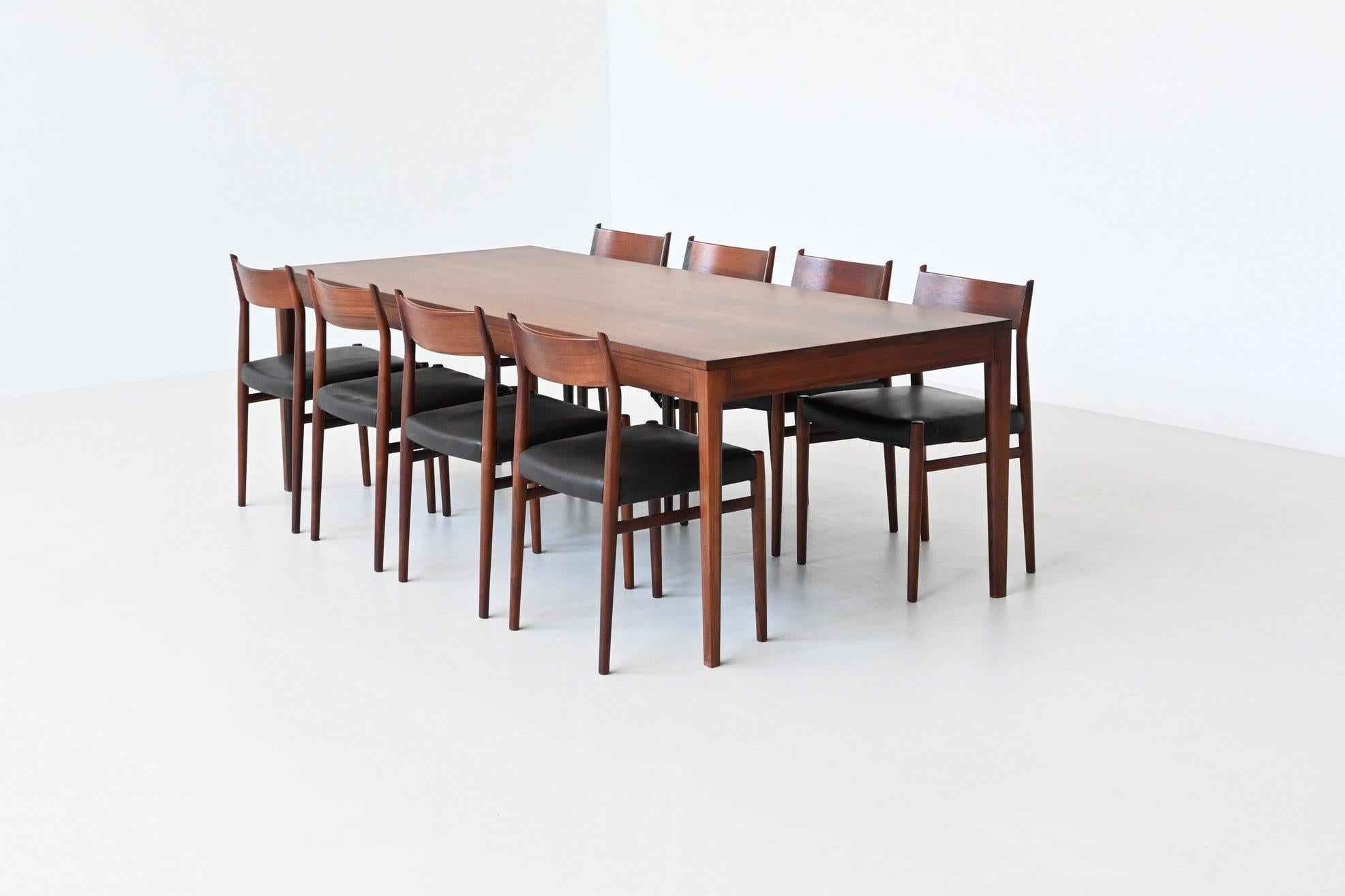 Mid-Century Modern Table de salle à manger Finn Juhls Diplomat France & Son Danemark 1962
