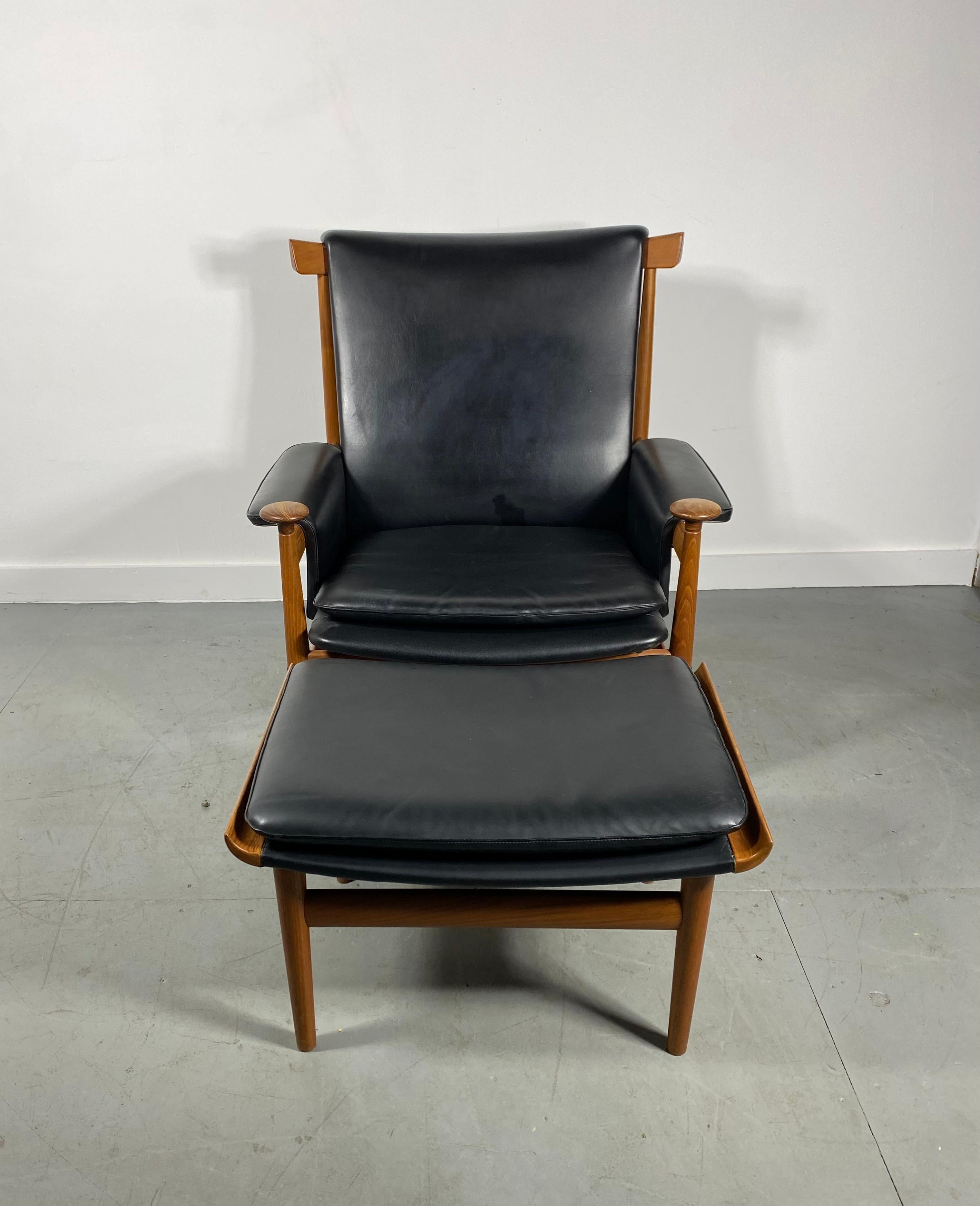 Finn Juhl Easy Chair and Ottoman Bwana by France & Daverkosen / Denmark 1