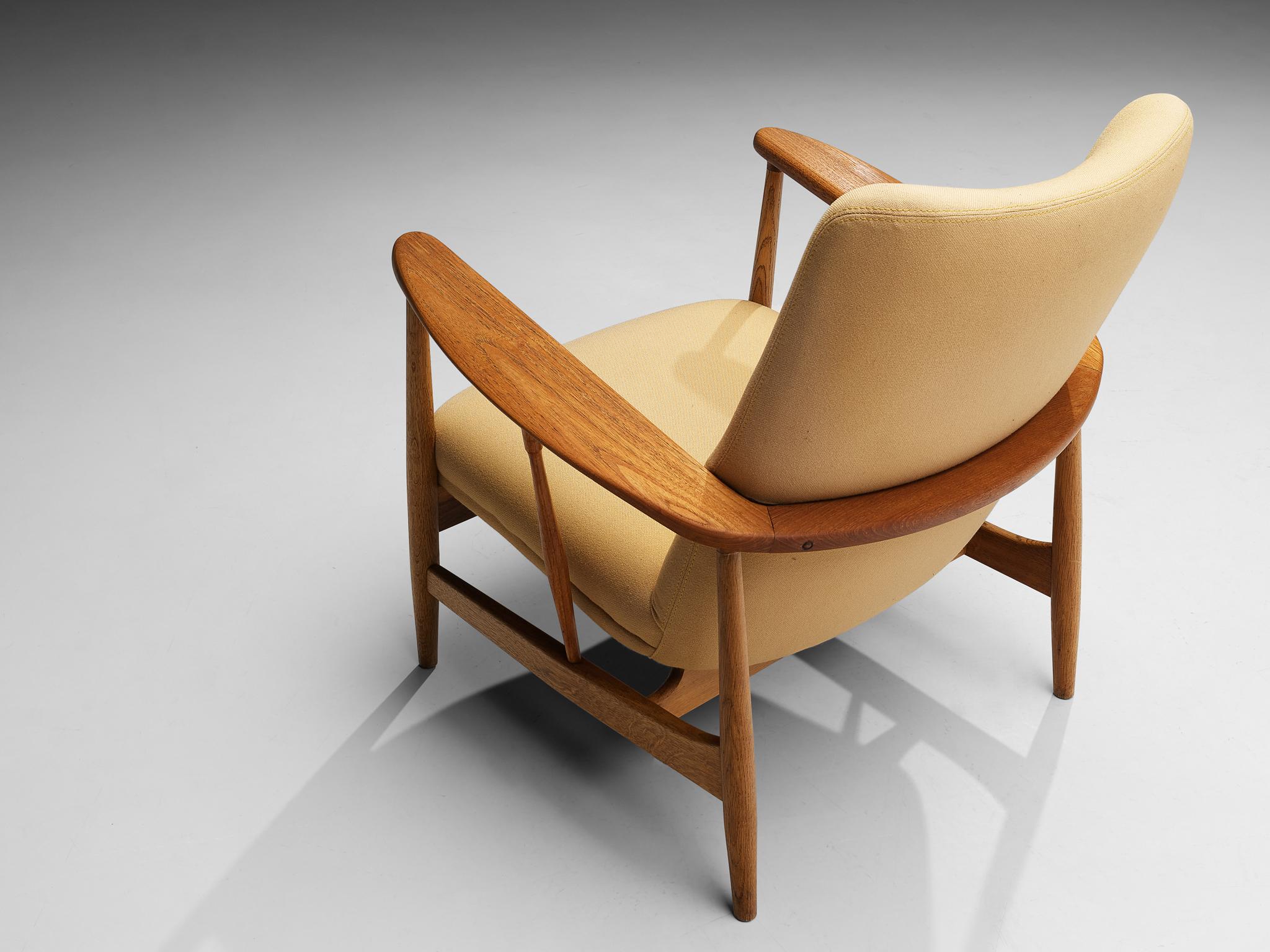 Mid-20th Century Finn Juhl Easy Chair in Oak and Teak, 1953