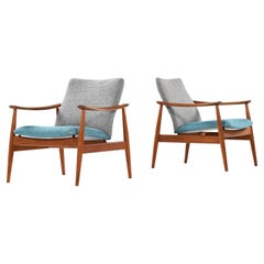 Finn Juhl Easy Chairs Model 138 Produced by France & Son in Denmark