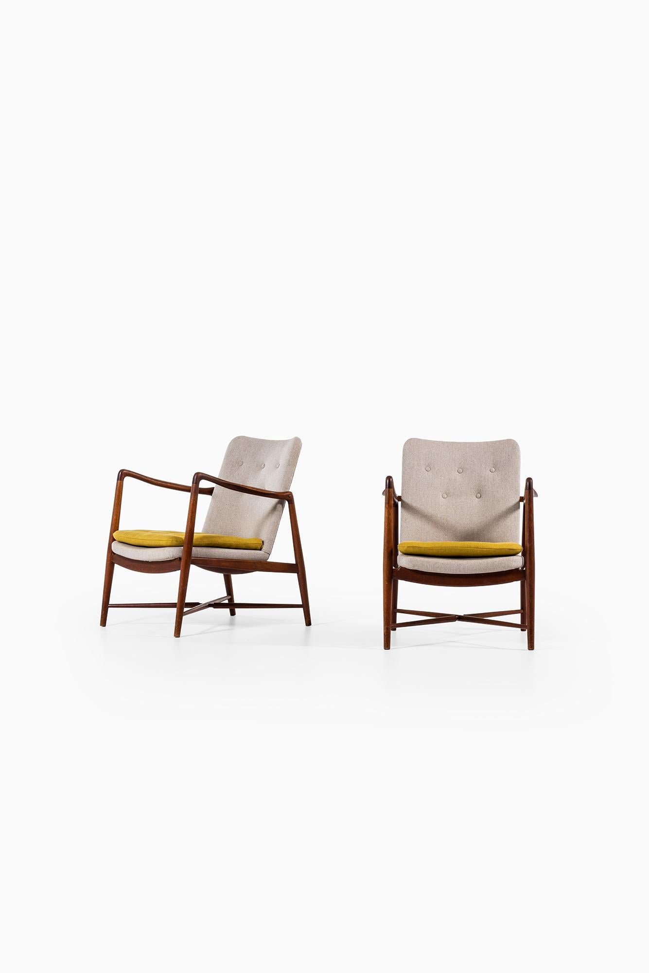 Finn Juhl Easy Chairs Model BO59 by Bovirke in Denmark 6