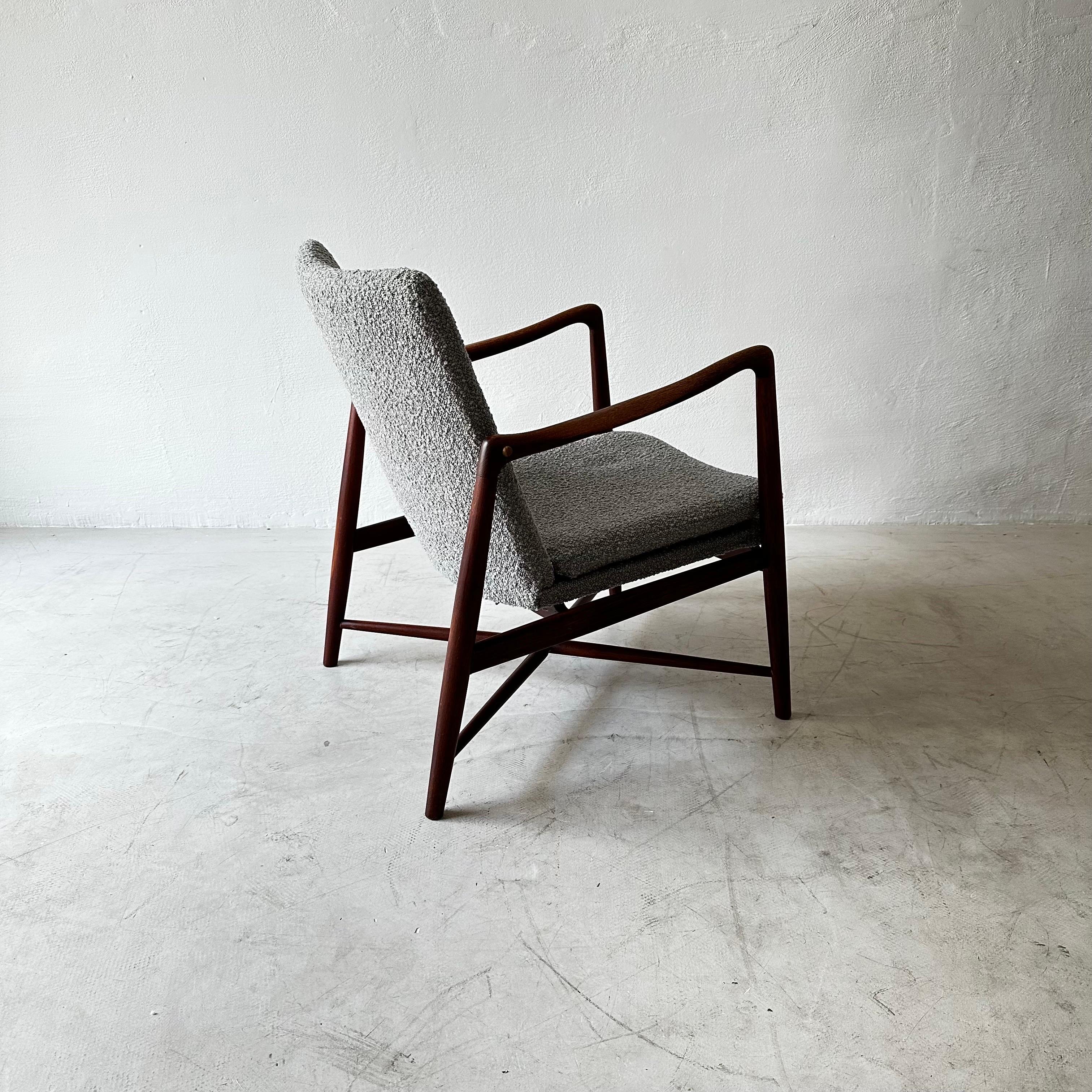 Finn Juhl Easy Chairs Model BO59 by Bovirke in Denmark For Sale 2