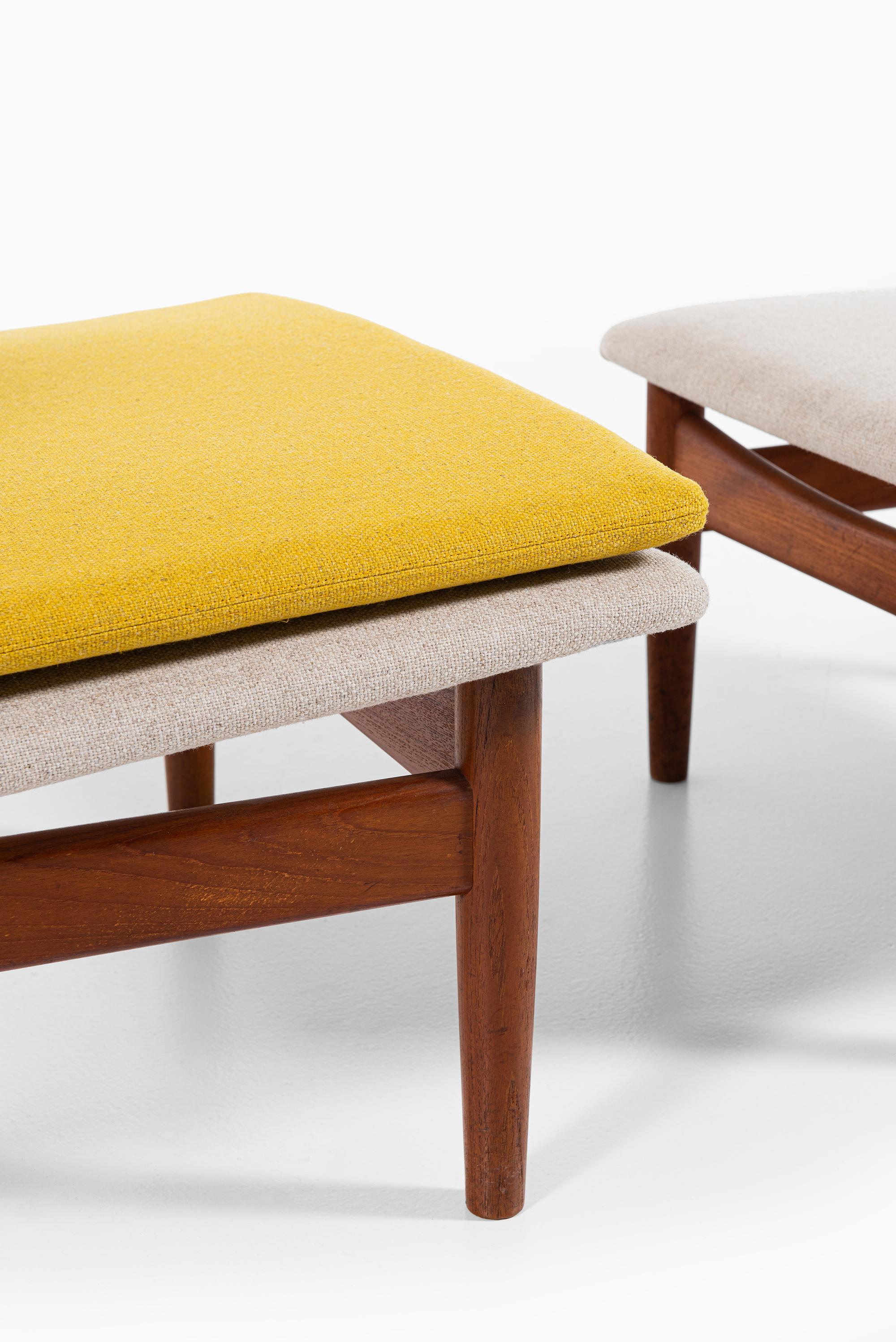 Fabric Finn Juhl Easy Chairs Model Japan Produced by France & Son in Denmark