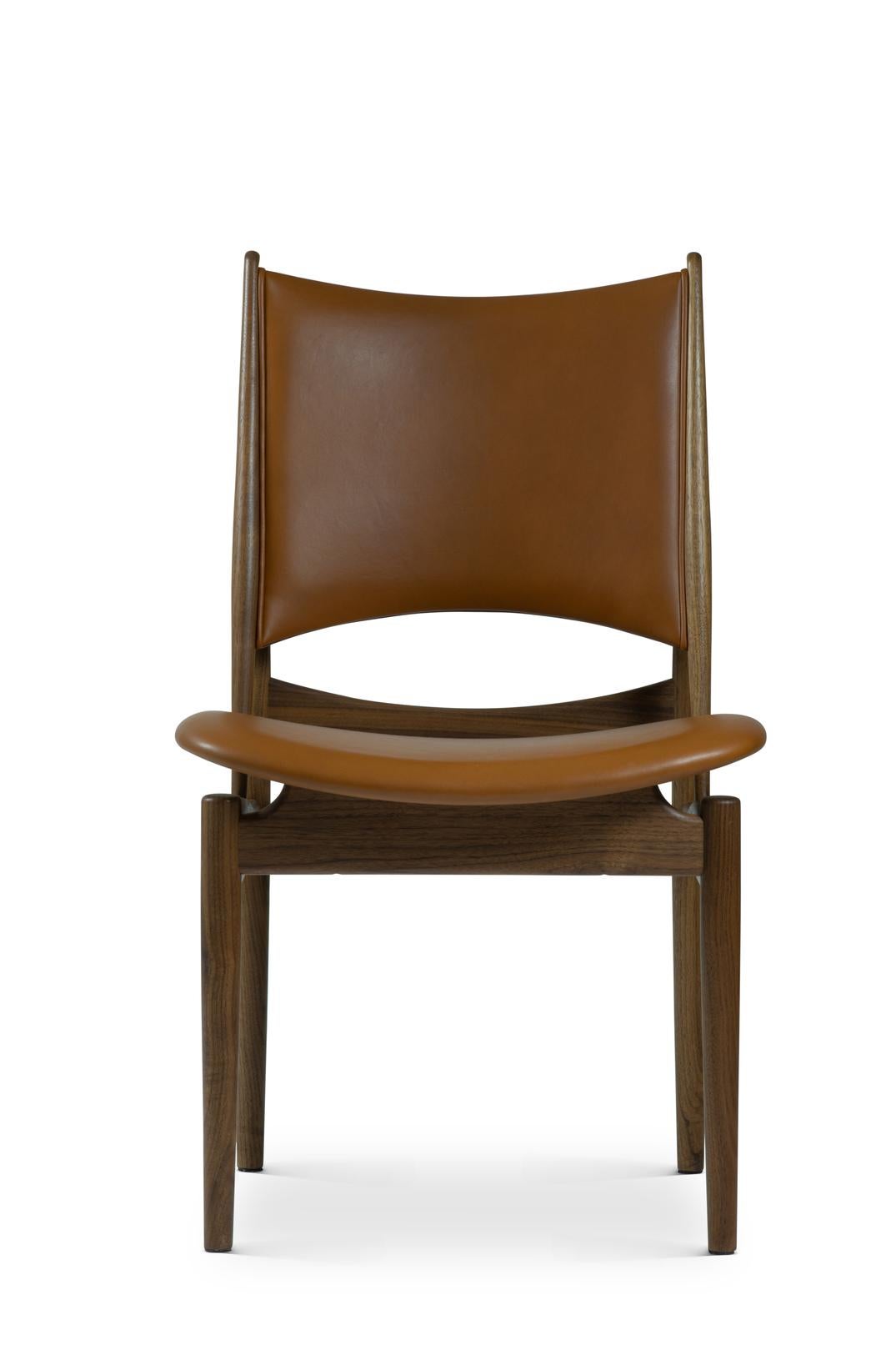 Contemporary Finn Juhl Egypetian Chair in Wood and Fabric