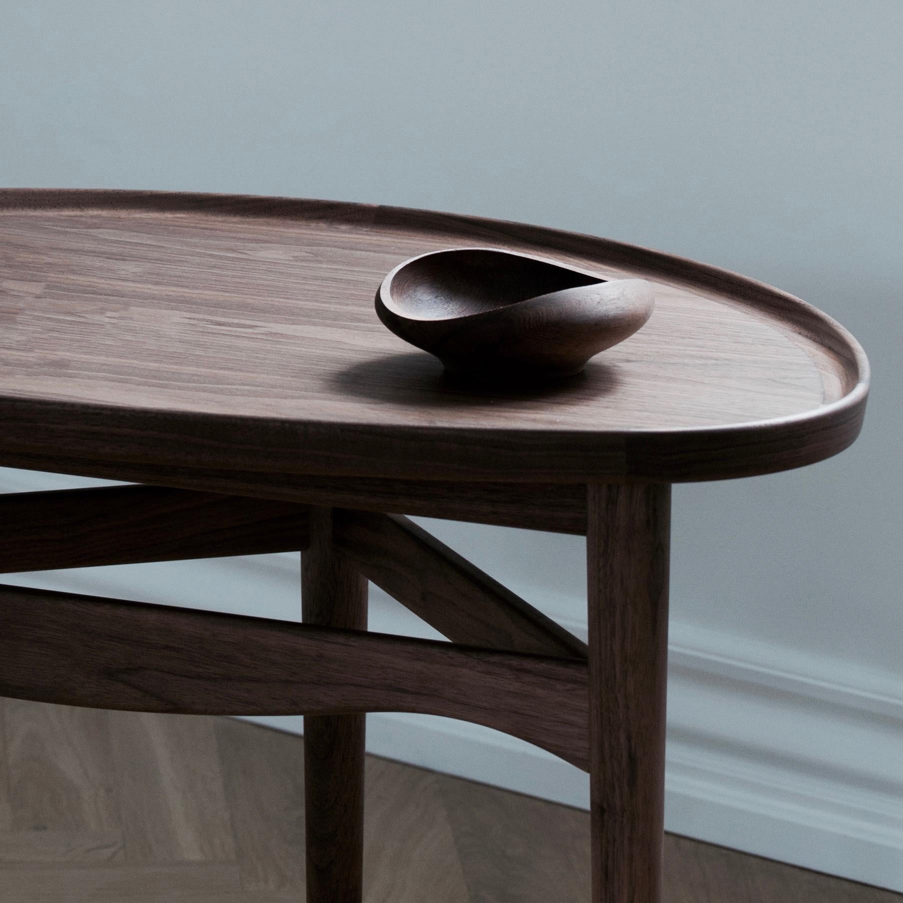 Danish Finn Juhl Eye Side Table, Wood
