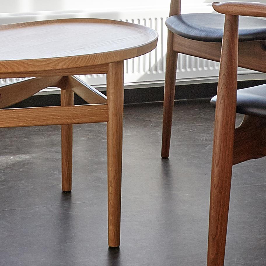 Danish Finn Juhl Eye Side Table, Wood