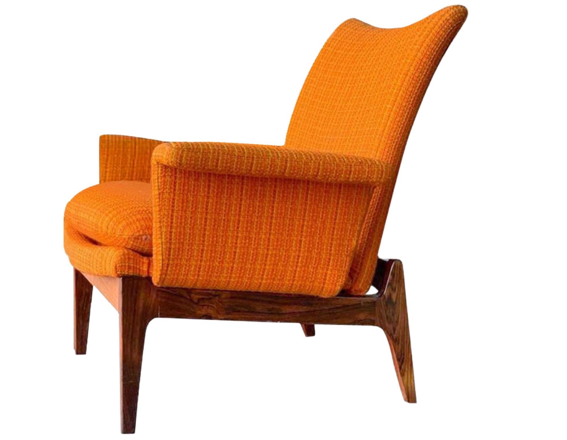 Finn Juhl FD 112 Armchair Lounge, Rosewood, Cado, France & Søn, 1960s, Denmark For Sale 1