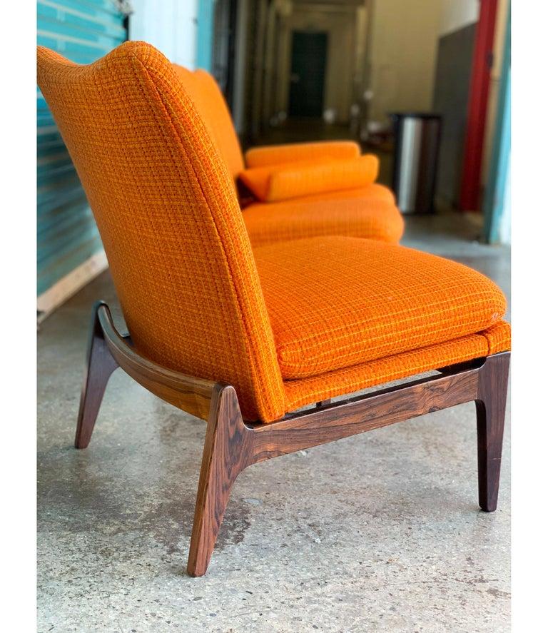 Danish Finn Juhl FD 112 Lounge Chair, Rosewood, Cado, France & Søn, 1960s, Denmark For Sale