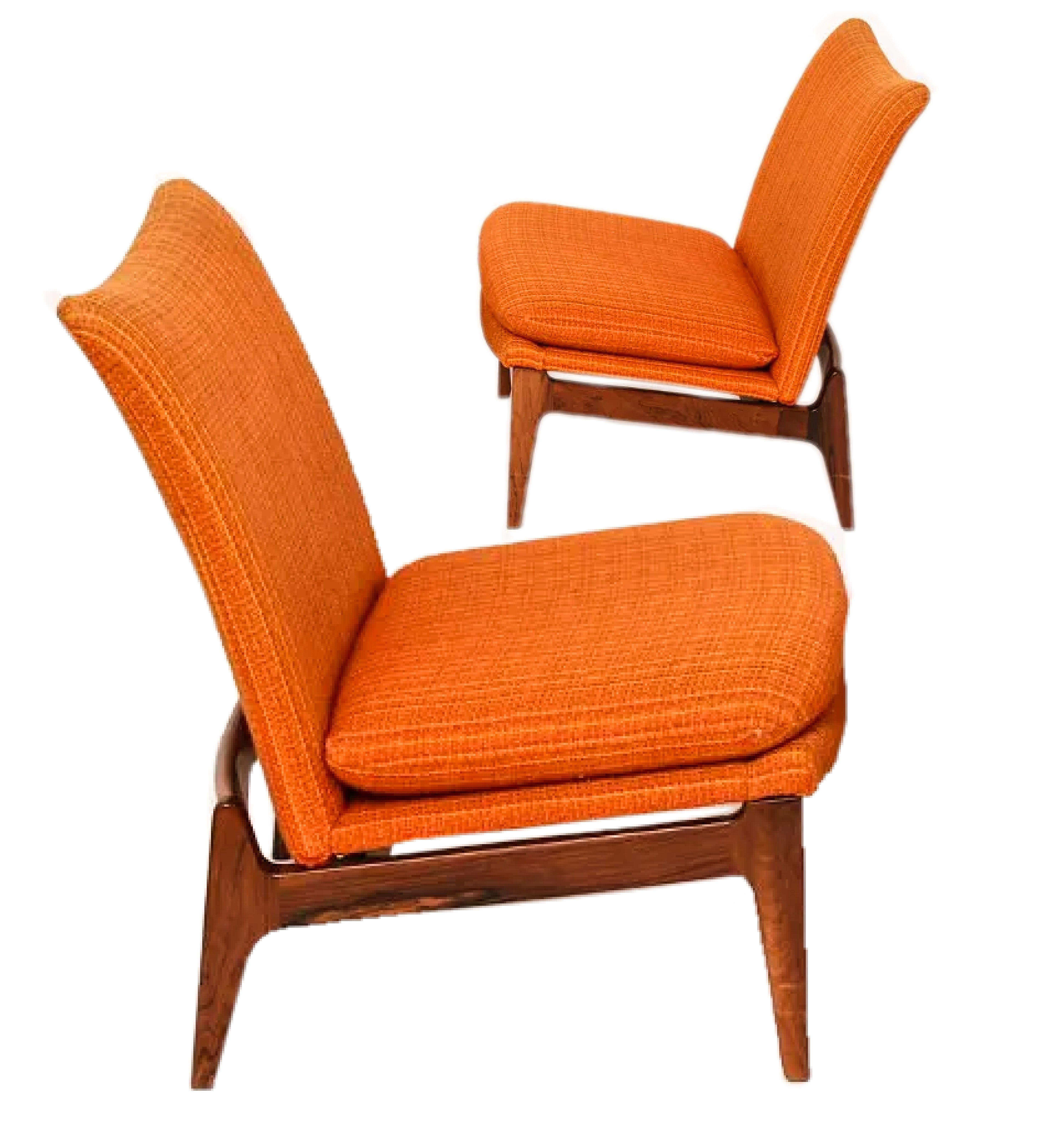 Textile Finn Juhl FD 112 Lounge Chair, Rosewood, Cado, France & Søn, 1960s, Denmark For Sale