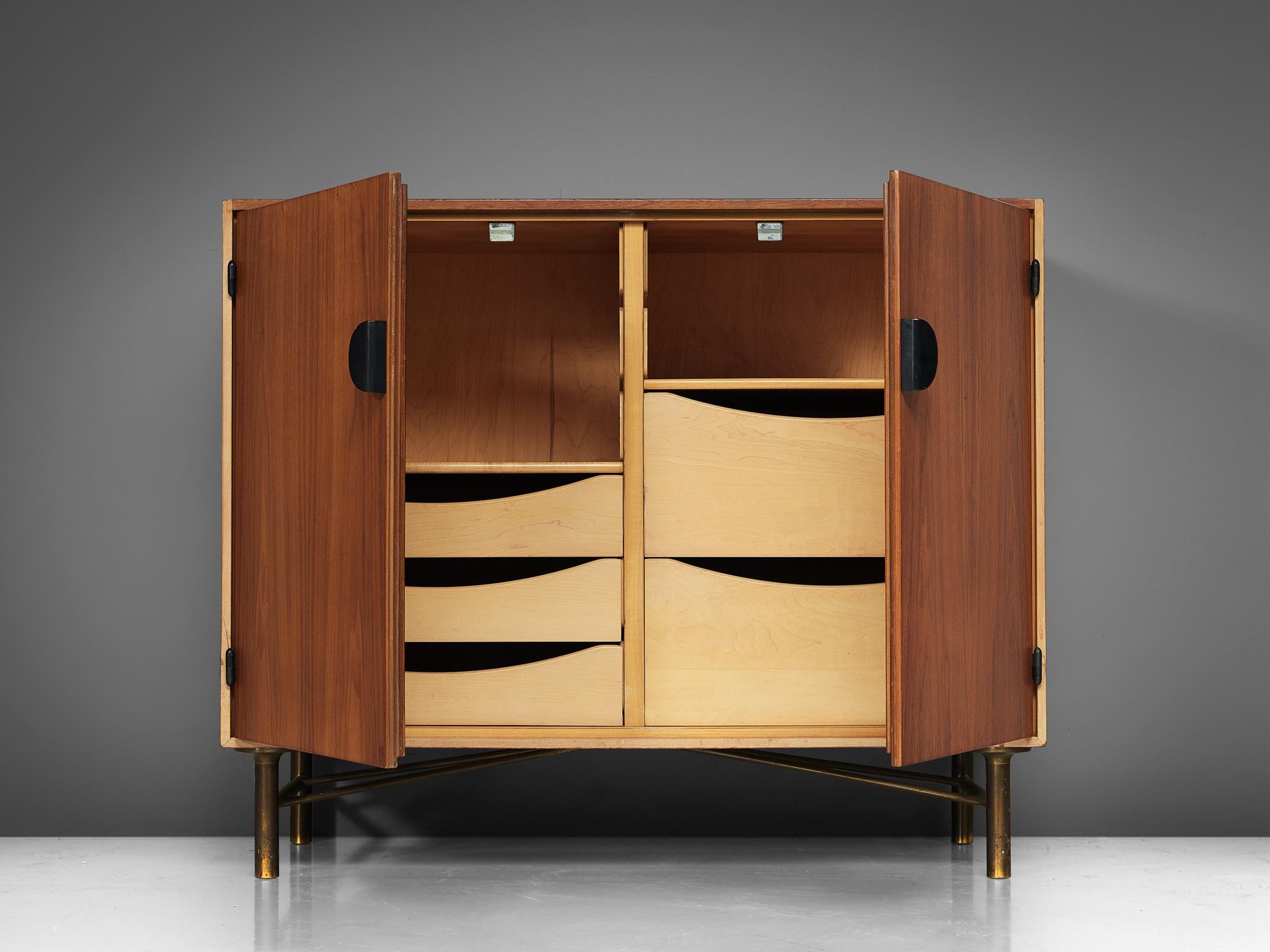 Finn Juhl for Baker Furniture, cabinet, maple, walnut and metal, Unites States, 1950s

A small cabinet by Finn Juhl for the American company Baker Furniture. The cabinet was part of the first Danish Modern furniture collection for the American