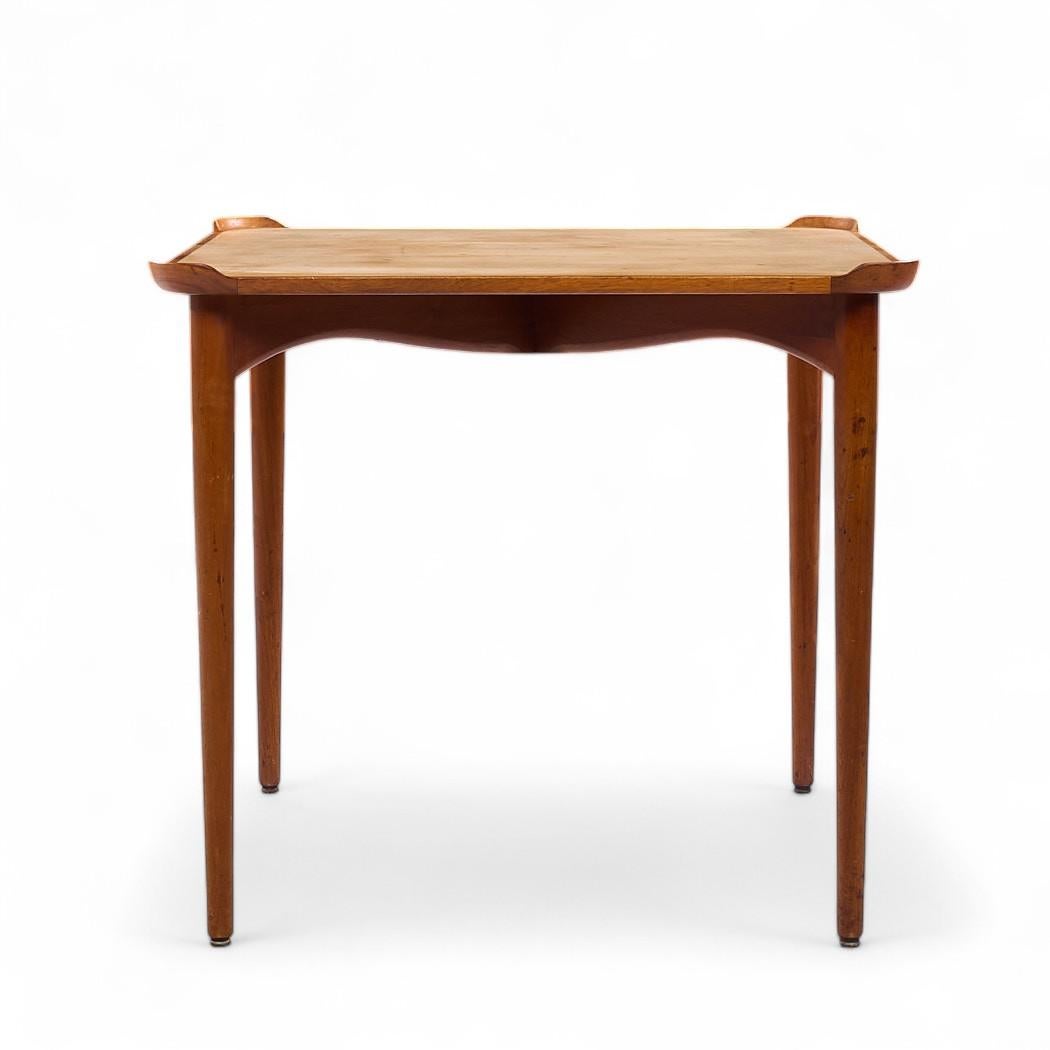 Danish Finn Juhl for Baker Mid Century Teak Game Table For Sale