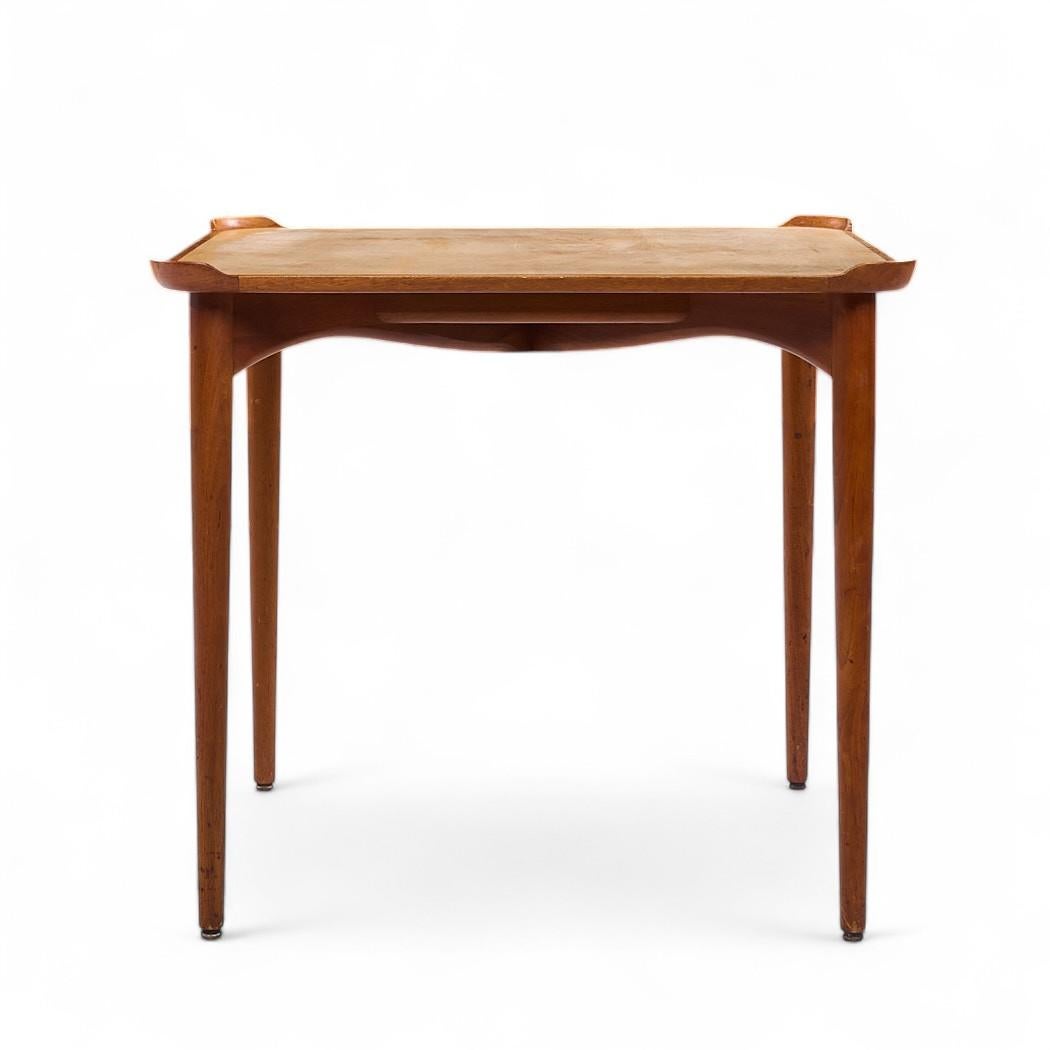 Finn Juhl for Baker Mid Century Teak Game Table In Good Condition For Sale In Countryside, IL