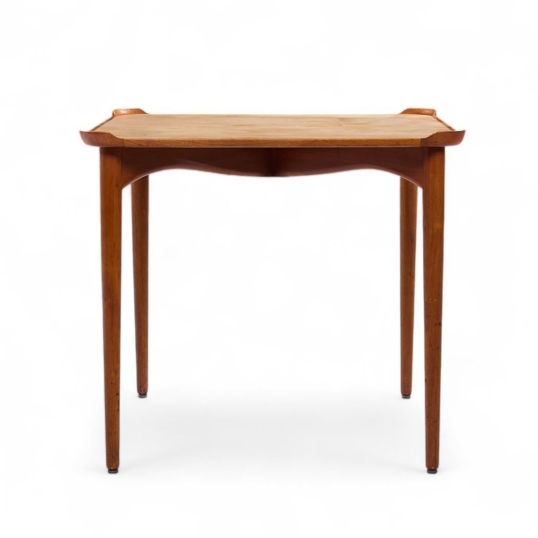 20th Century Finn Juhl for Baker Mid Century Teak Game Table For Sale