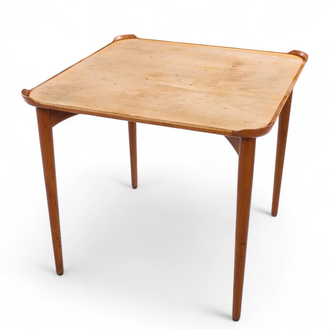 Finn Juhl for Baker Mid Century Teak Game Table For Sale 1