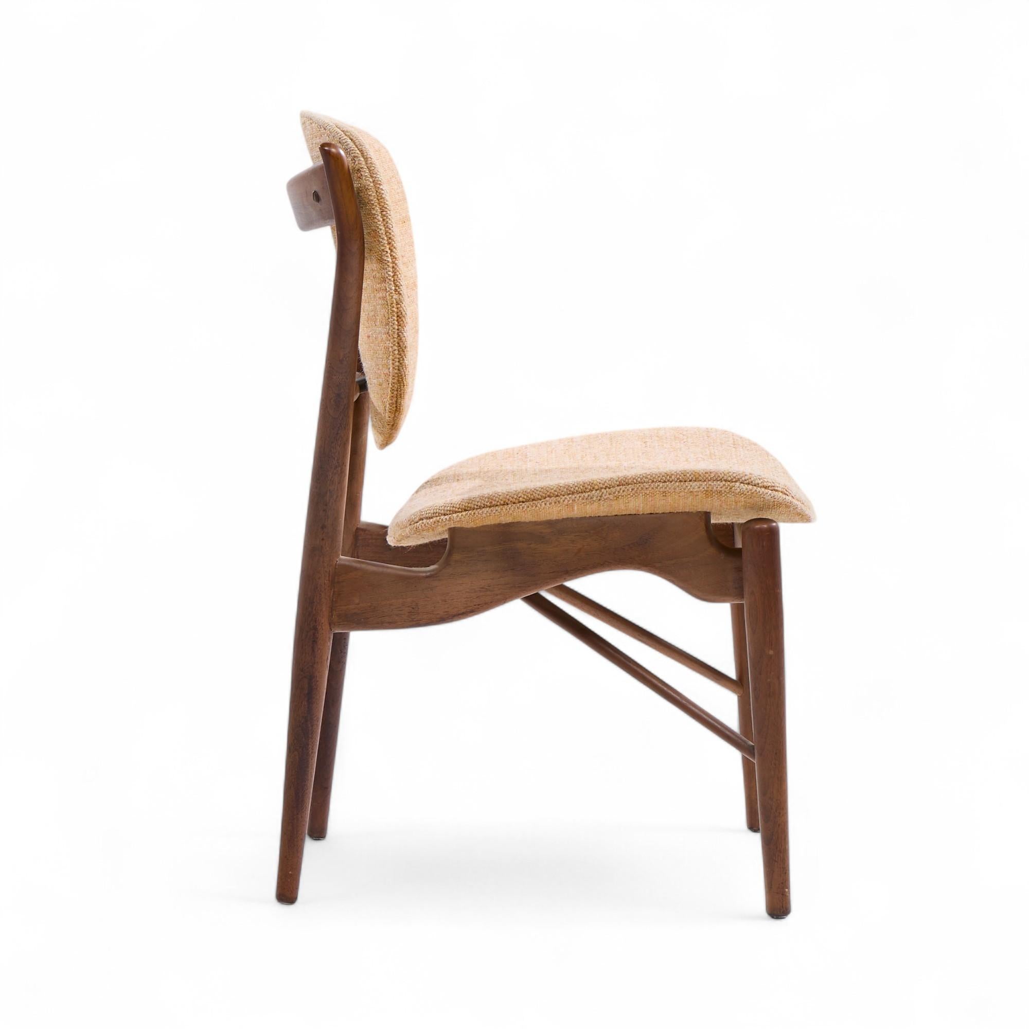 Finn Juhl for Baker Model 51 Mid Century Walnut Dining Chairs - Set of 4 For Sale 4