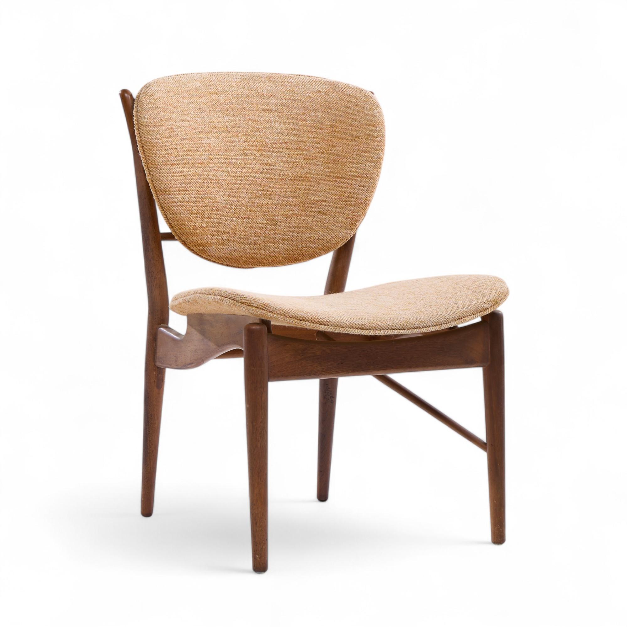 American Finn Juhl for Baker Model 51 Mid Century Walnut Dining Chairs - Set of 4 For Sale
