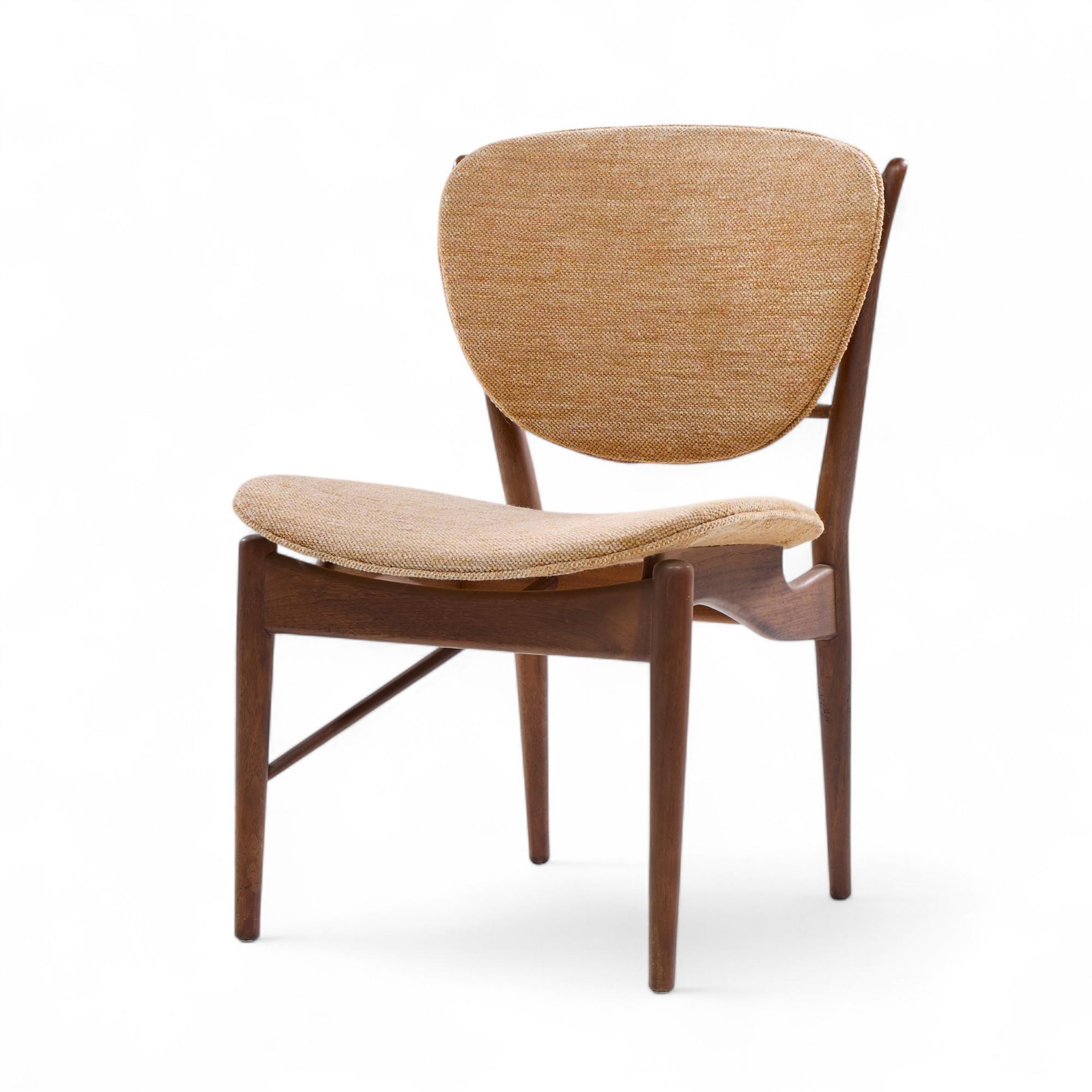 20th Century Finn Juhl for Baker Model 51 Mid Century Walnut Dining Chairs - Set of 4 For Sale